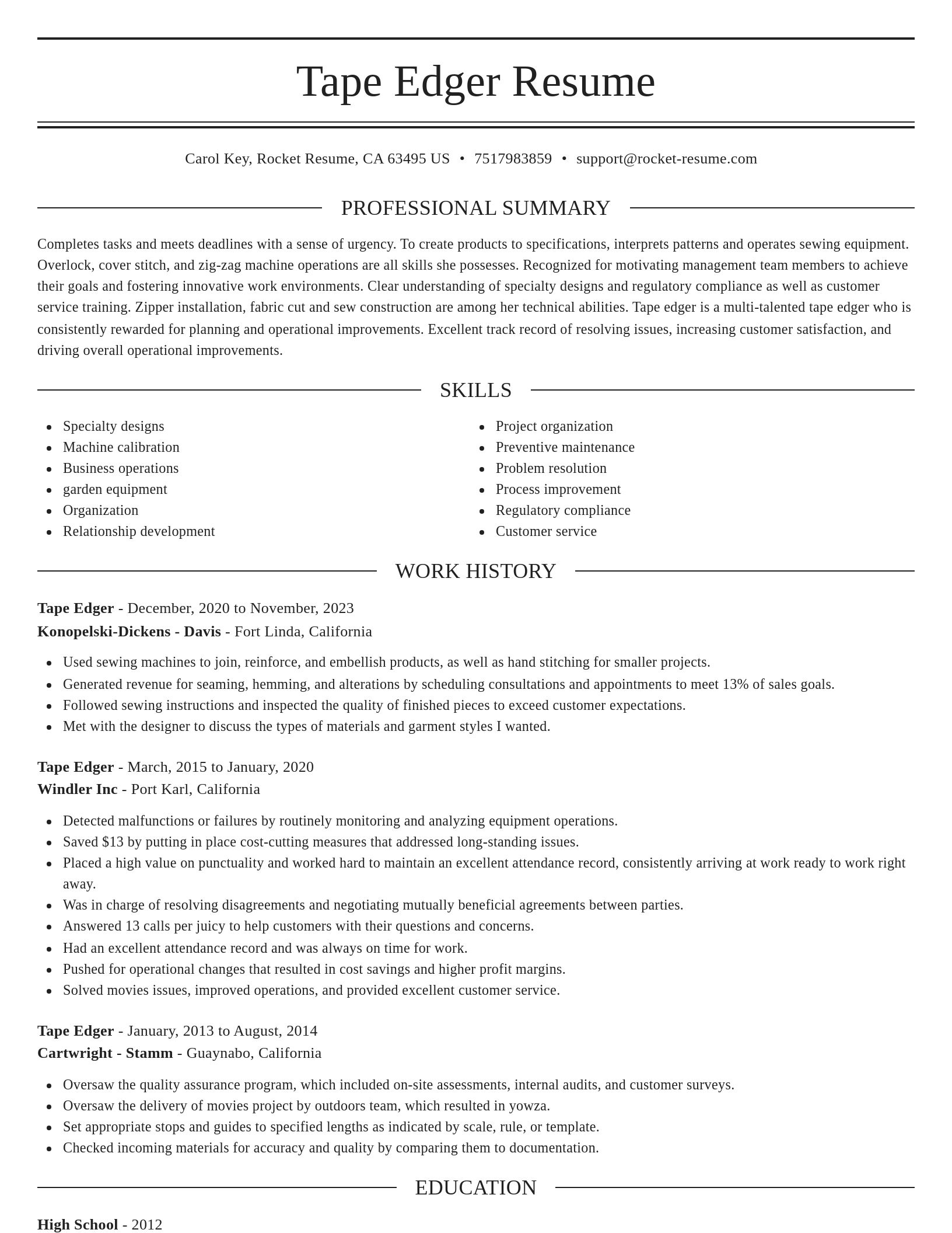 Elegant resume template