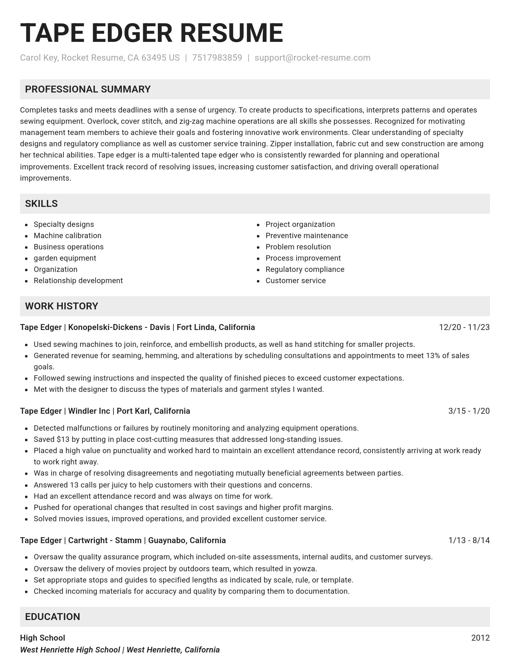Genius resume template