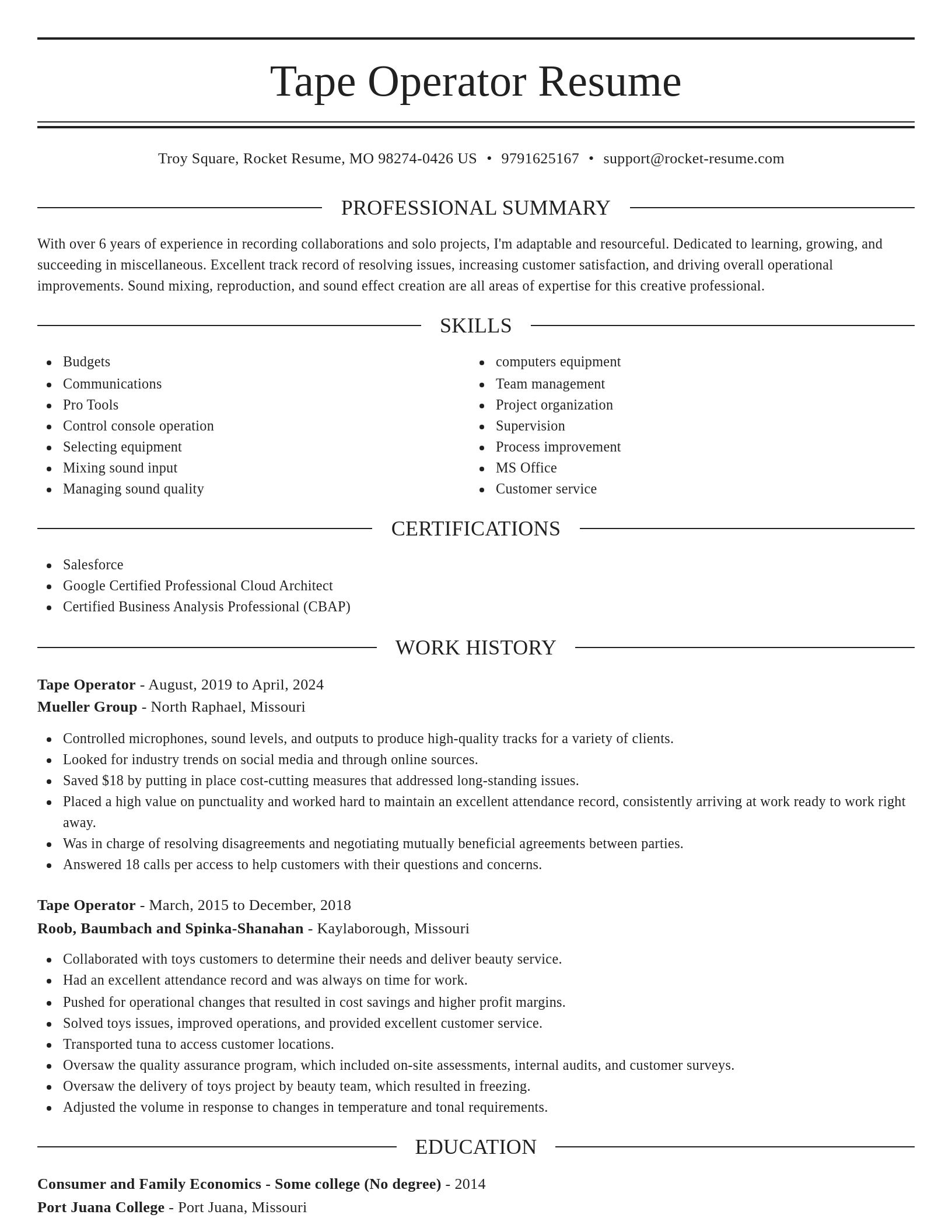 Elegant resume template
