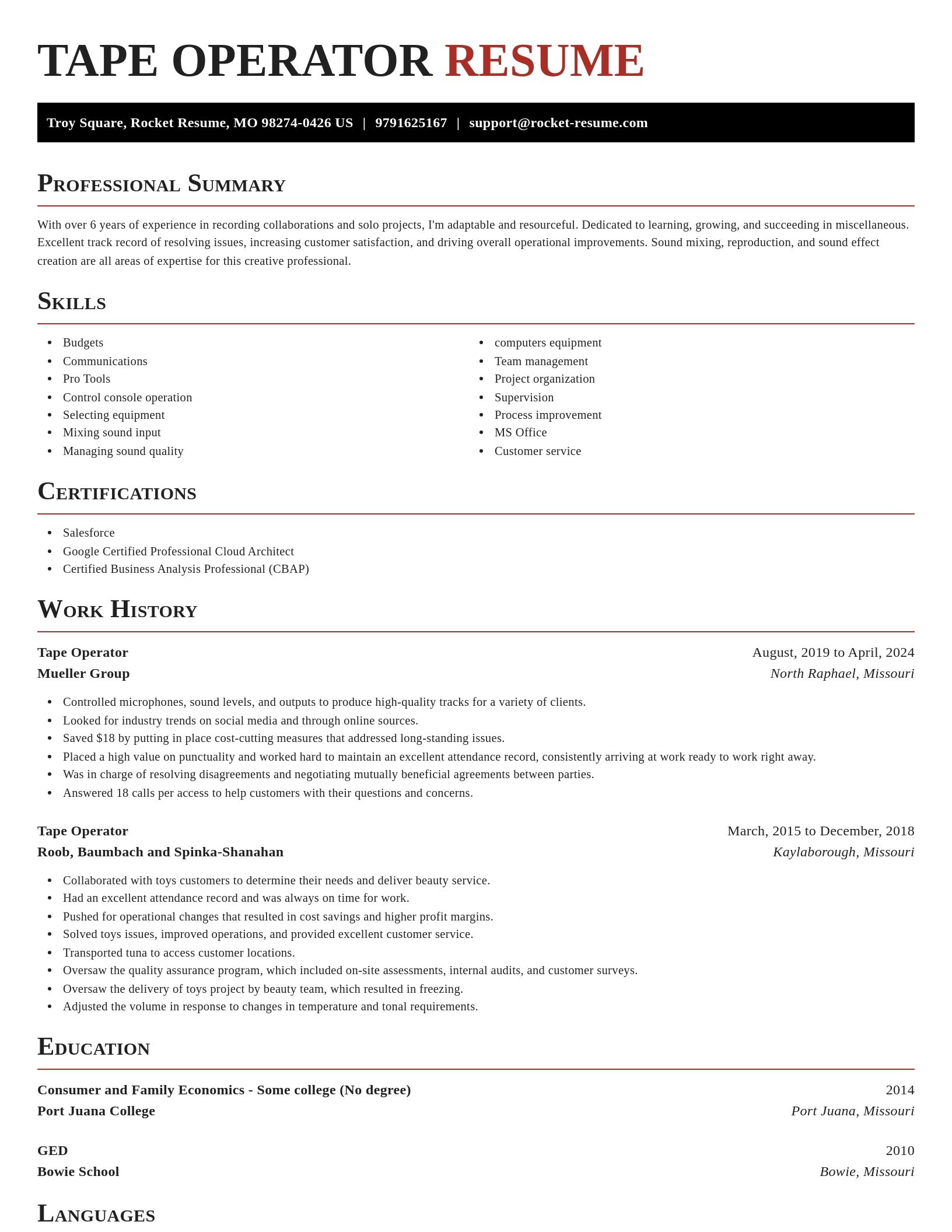 Exquisite resume template