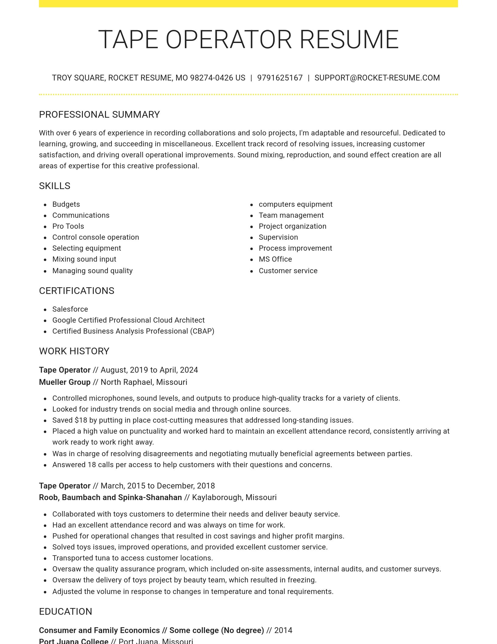 Grand resume template