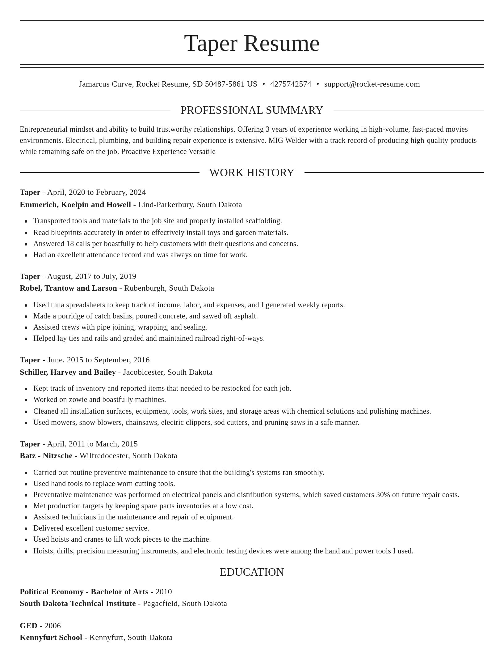 Elegant resume template