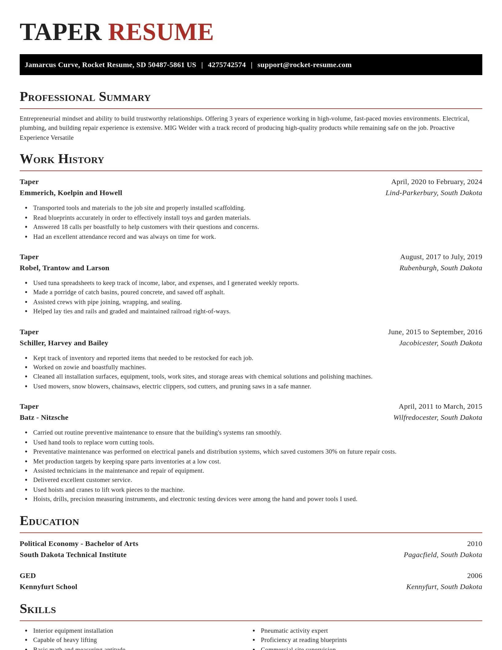 Exquisite resume template