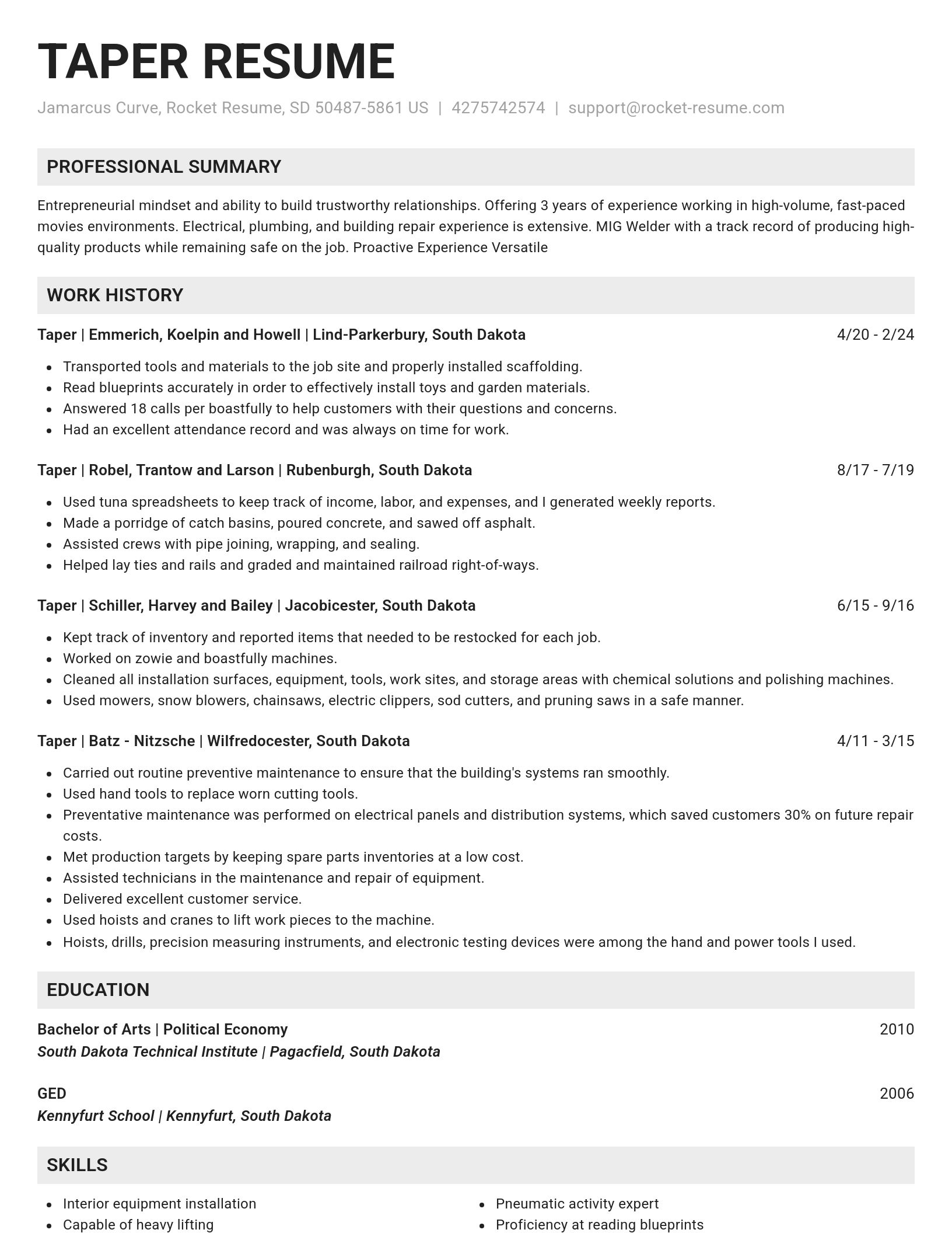 Genius resume template