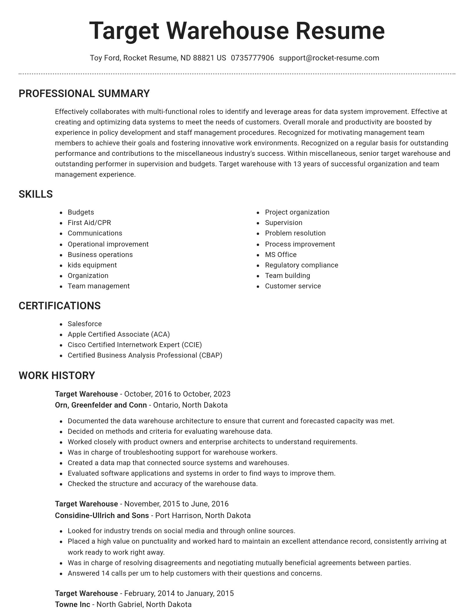 Brilliant resume template