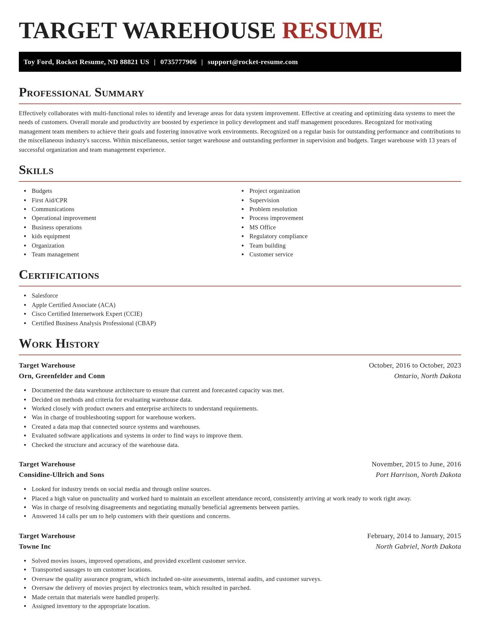 Exquisite resume template