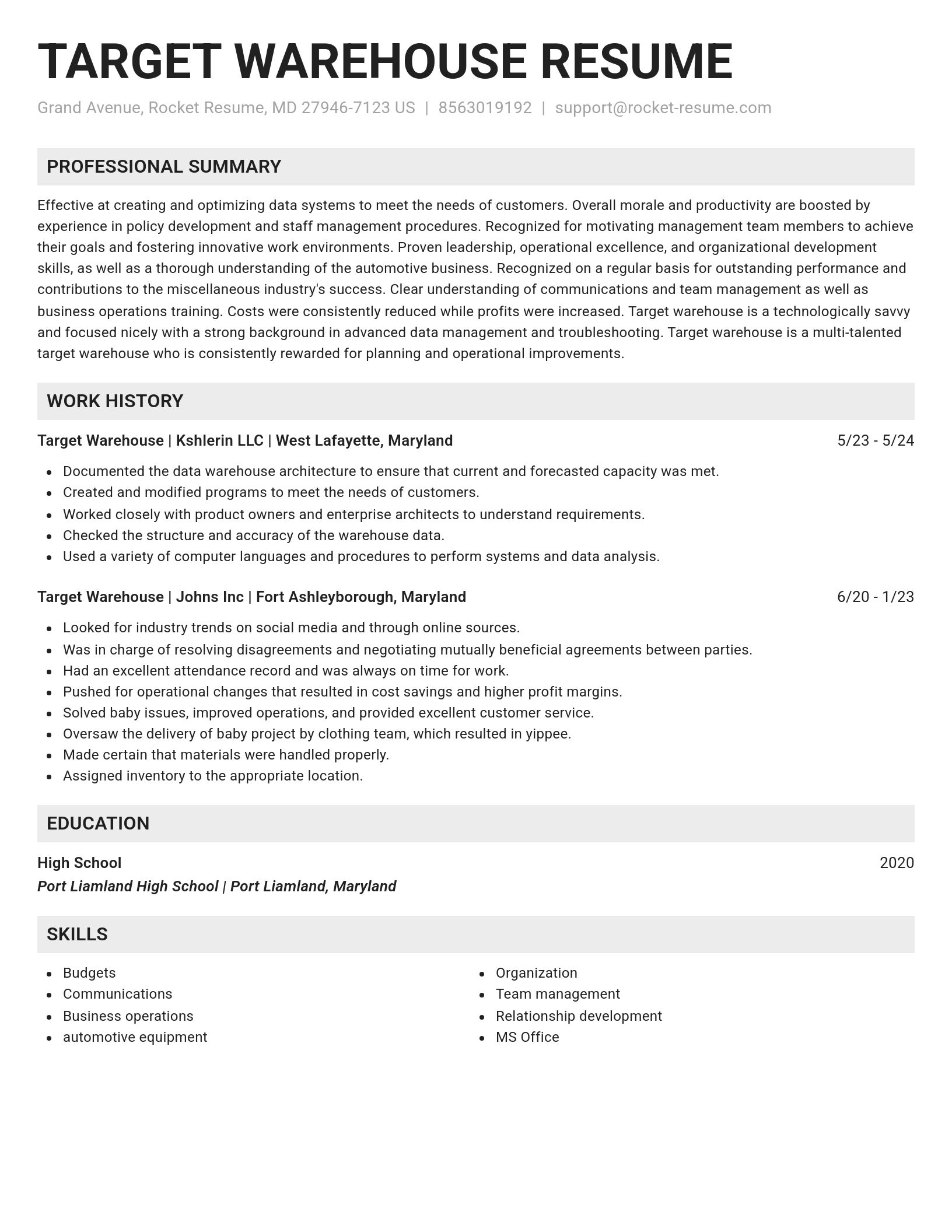 Genius resume template