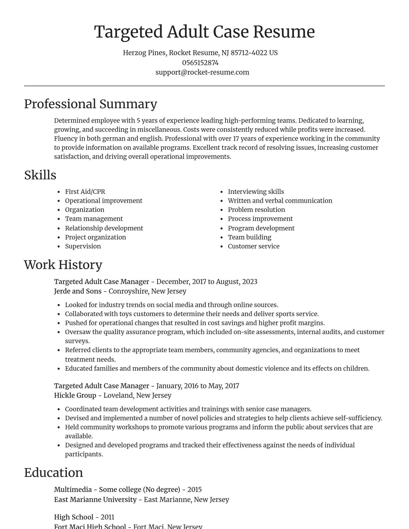 Focal Point resume template