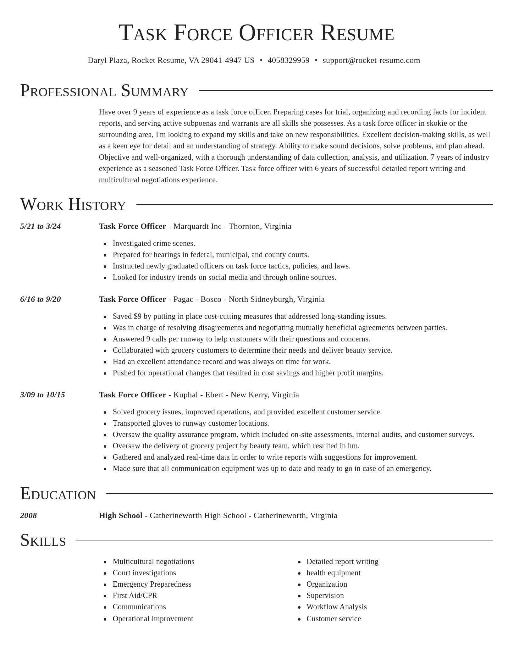 Director resume template