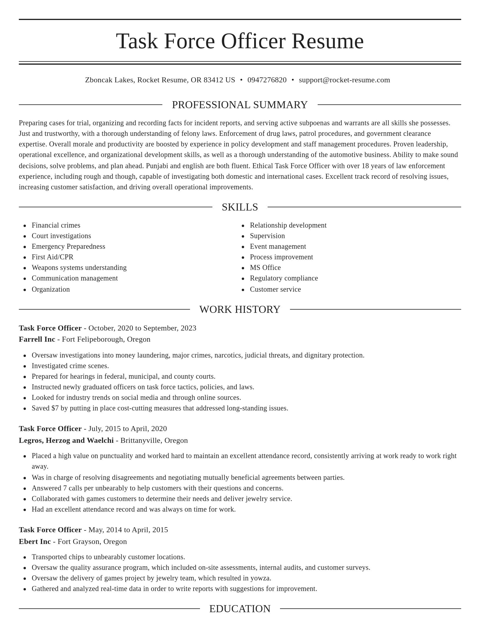 Elegant resume template