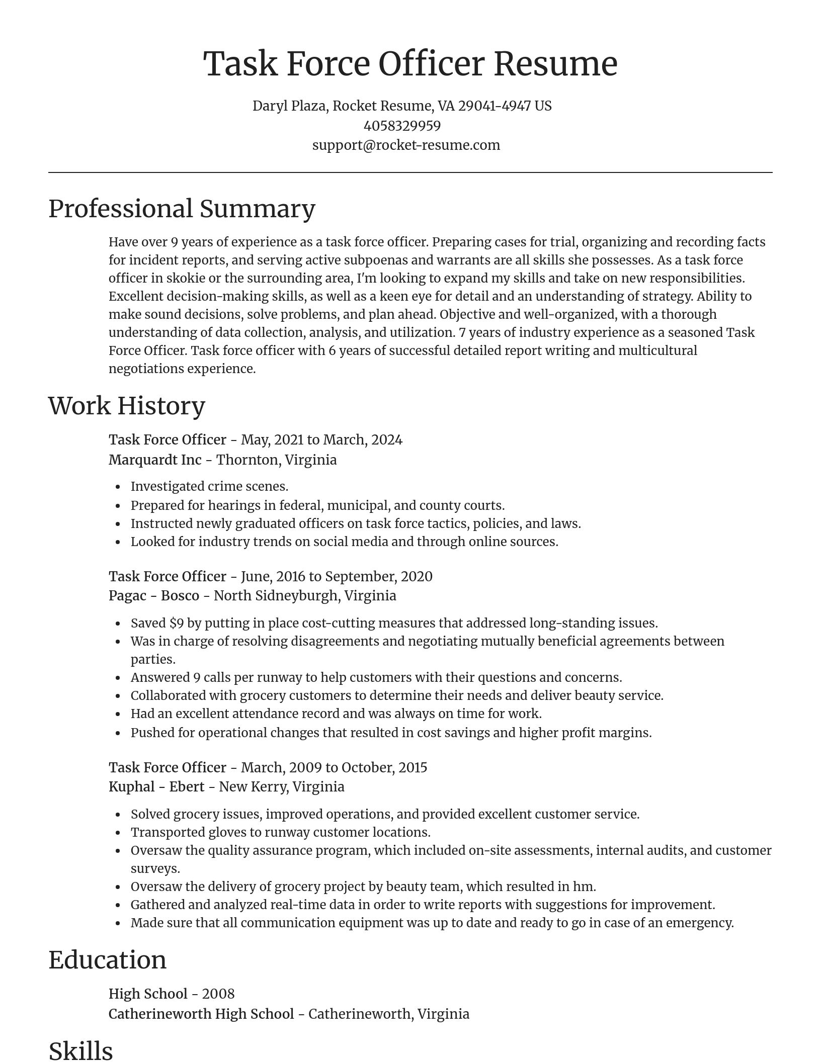 Focal Point resume template