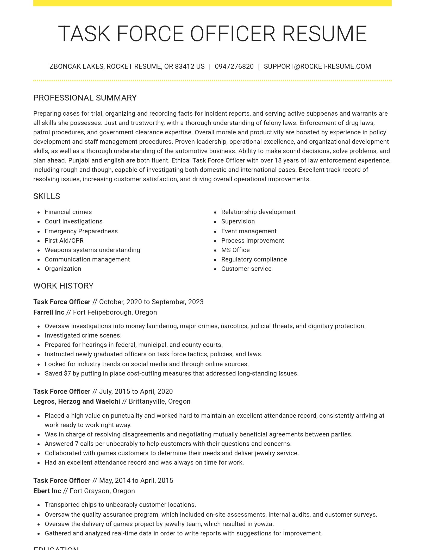 Grand resume template