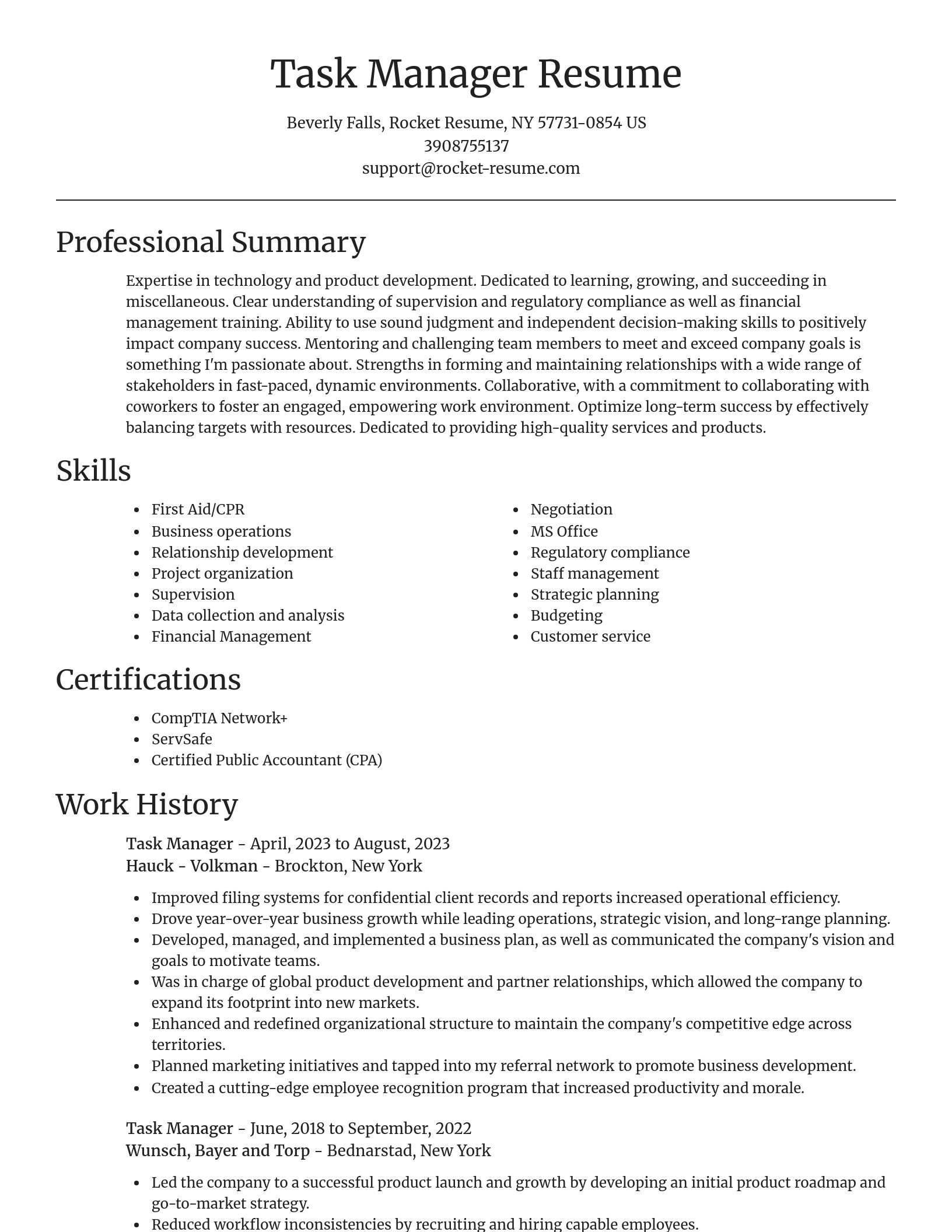 Focal Point resume template