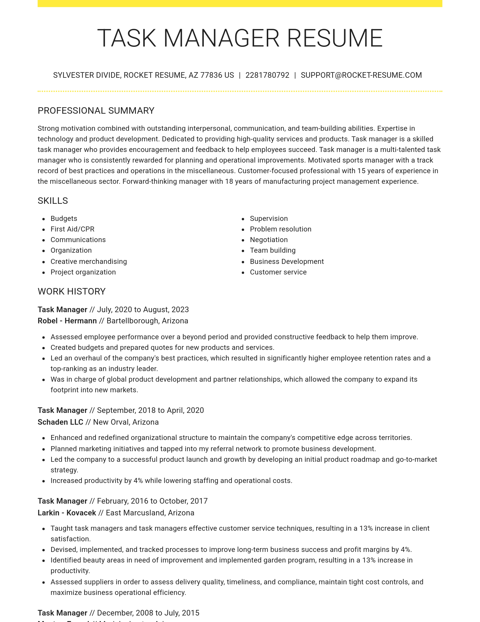 Grand resume template
