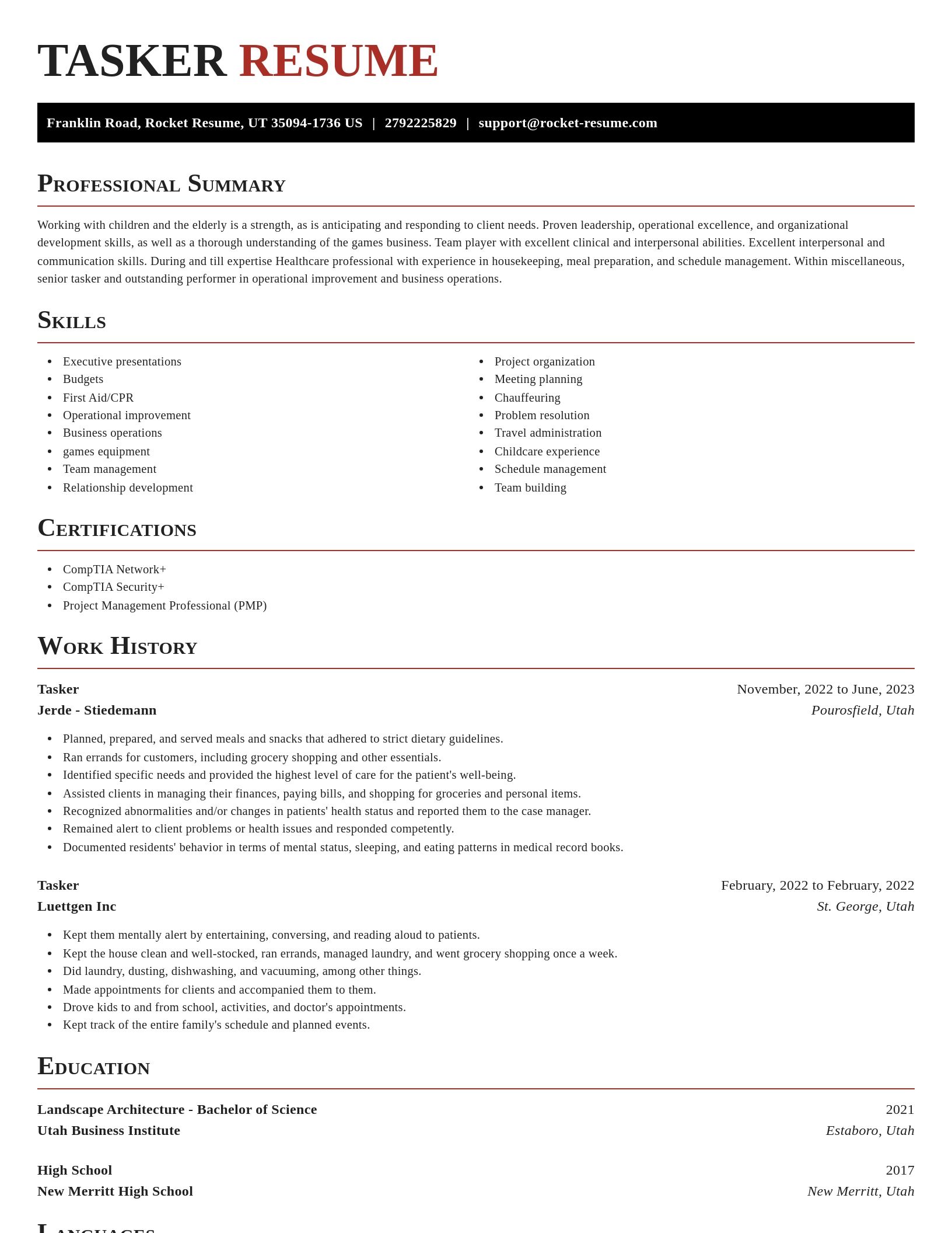 Exquisite resume template