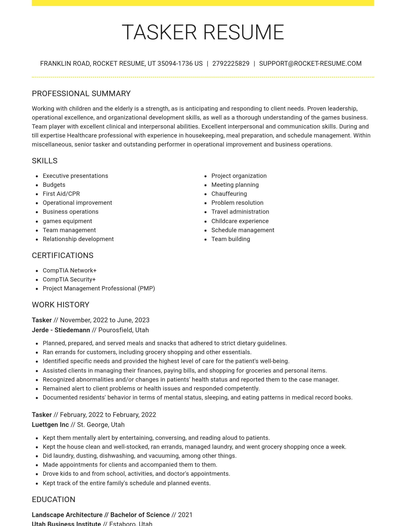 Grand resume template