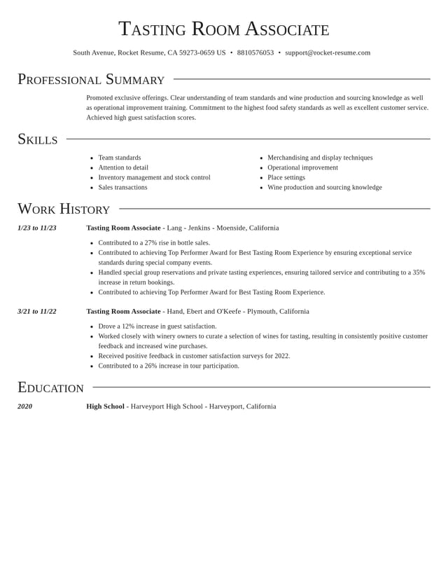Director resume template