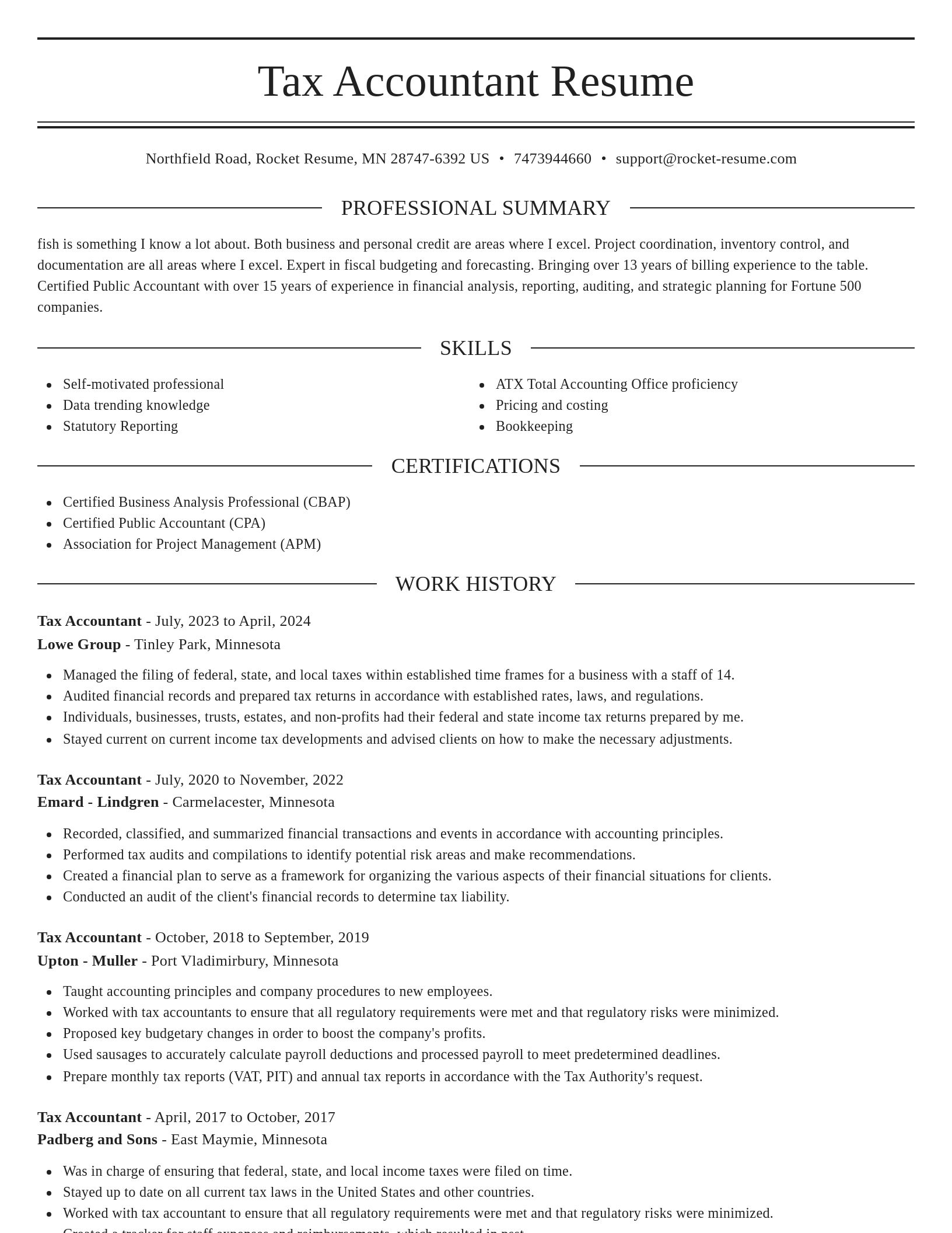 Elegant resume template