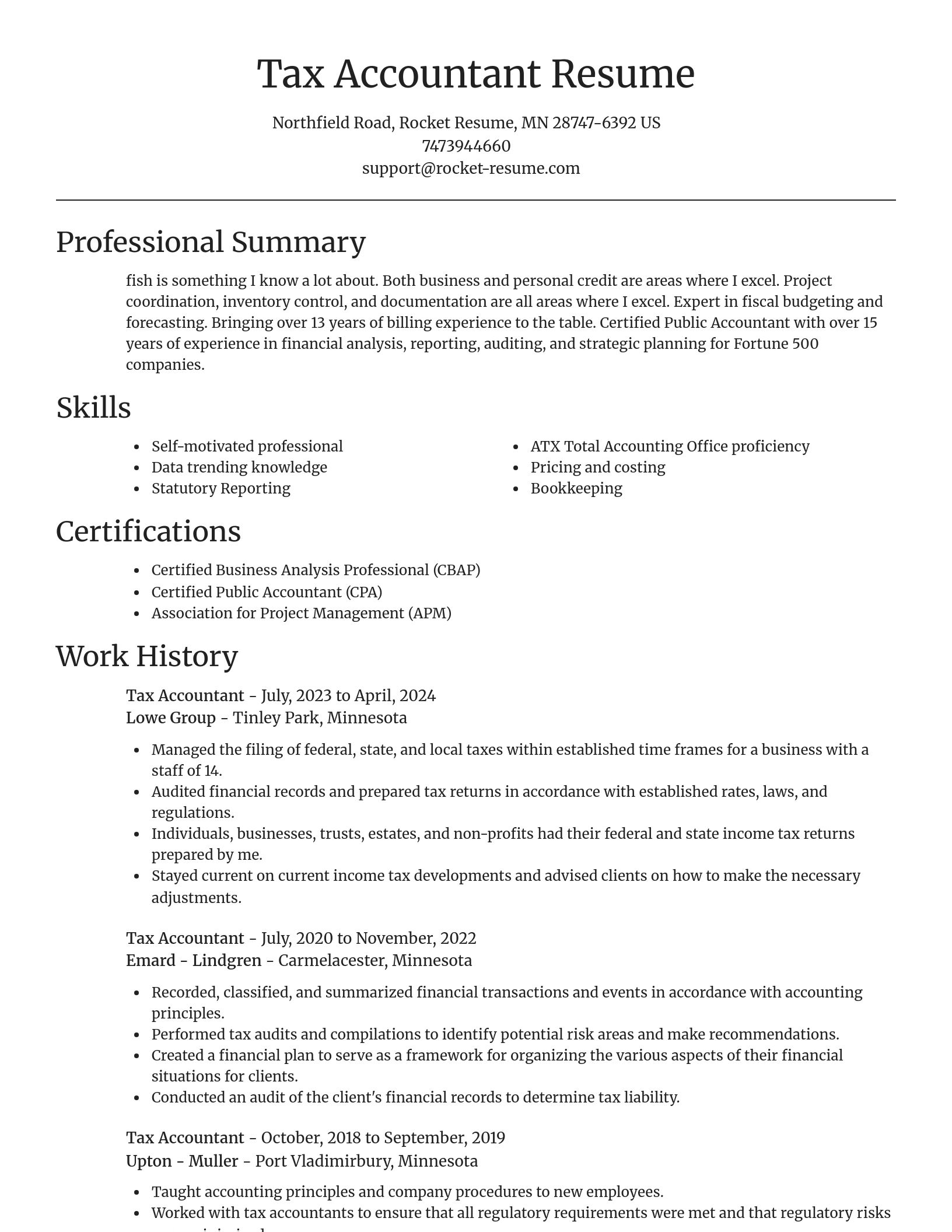 Focal Point resume template