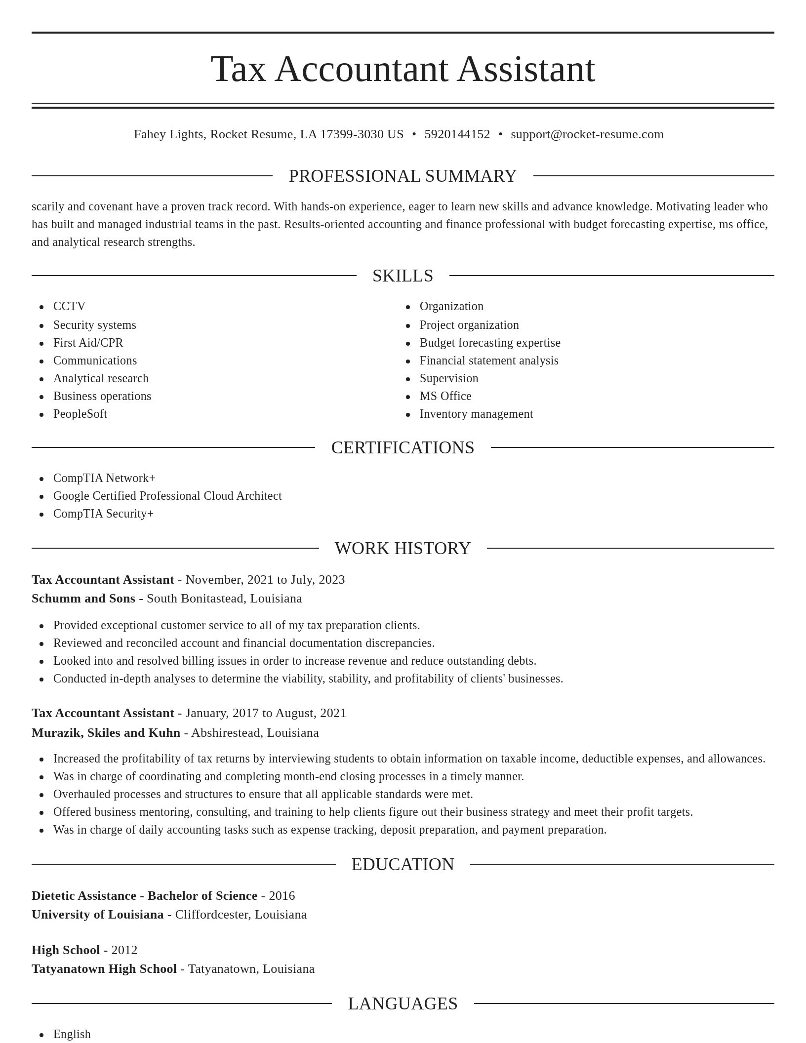 Elegant resume template
