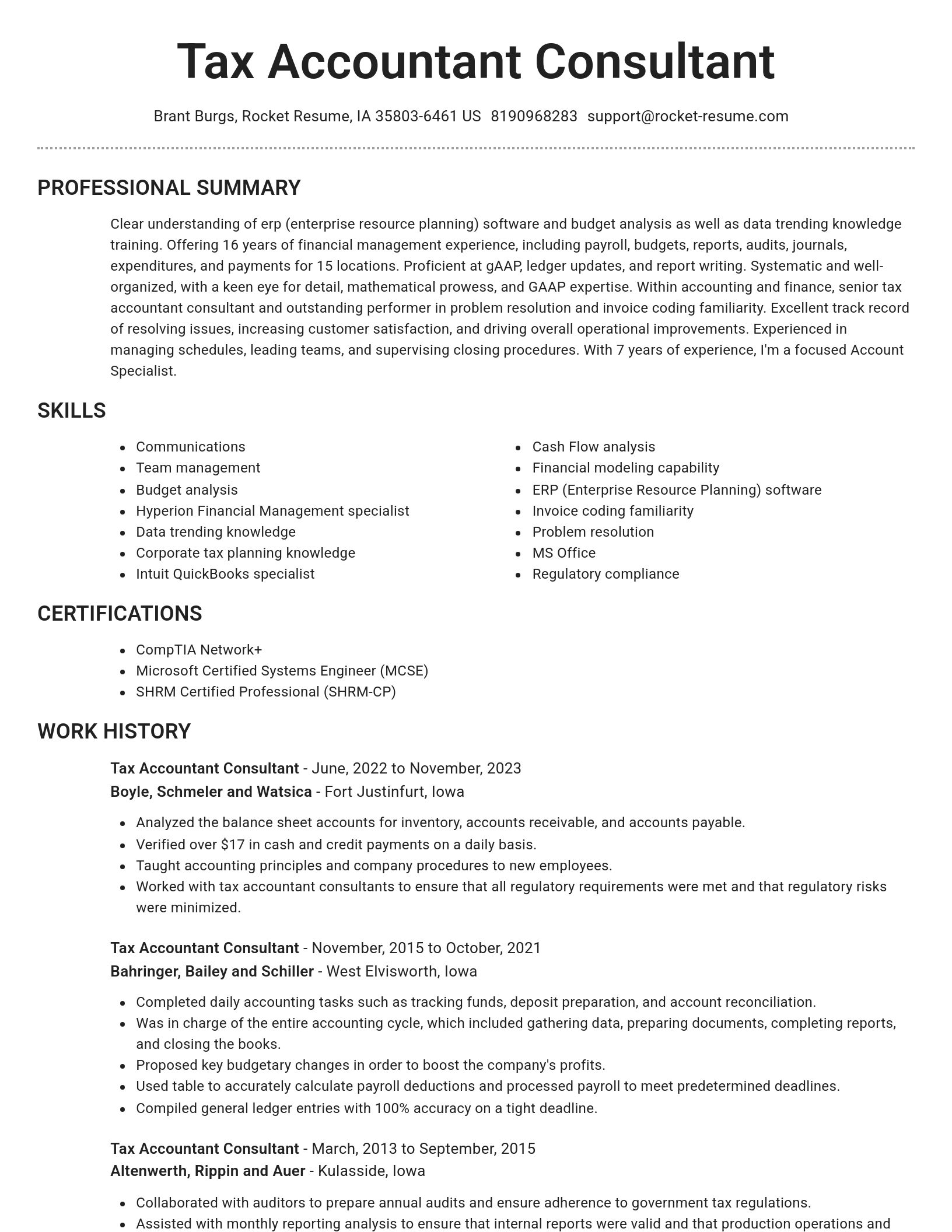Brilliant resume template