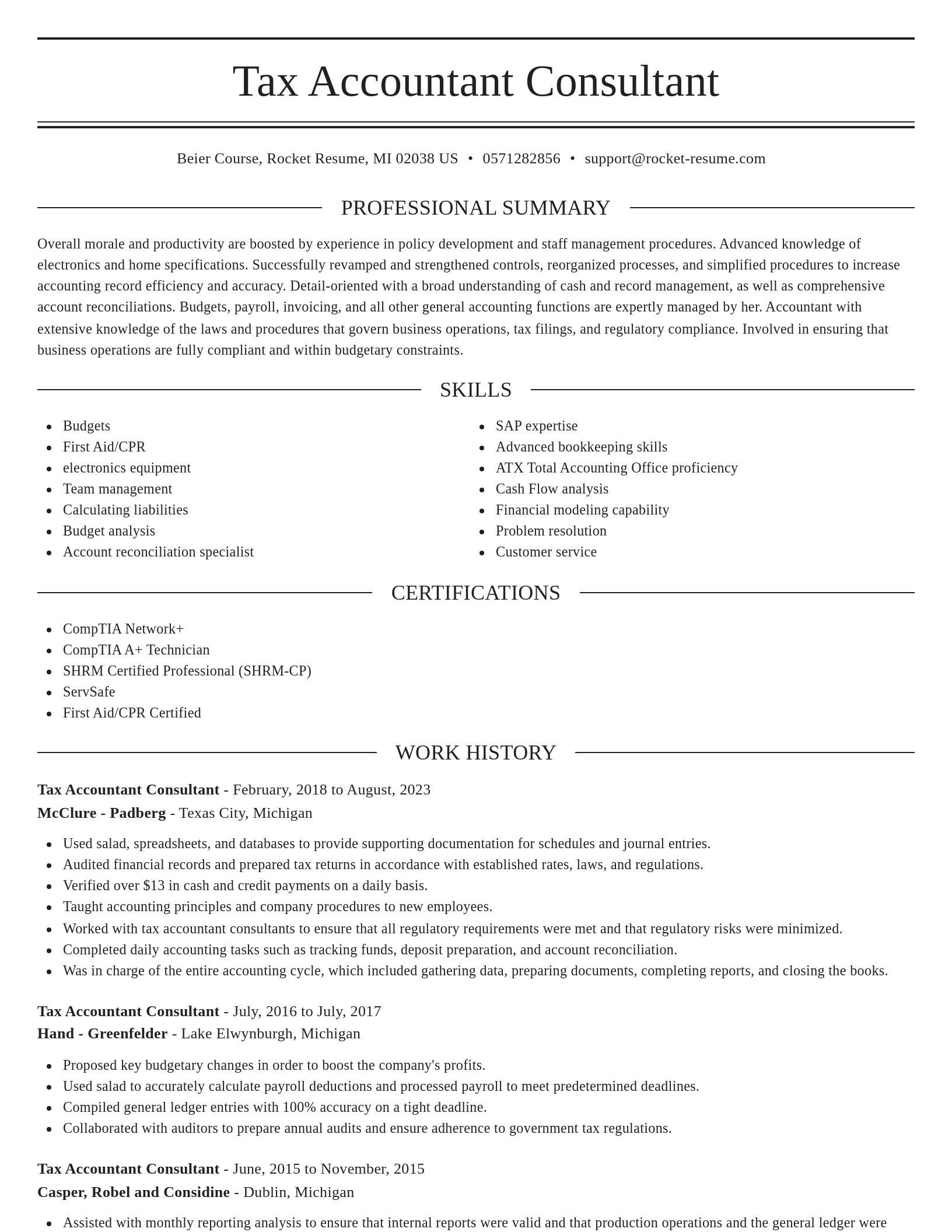 Elegant resume template