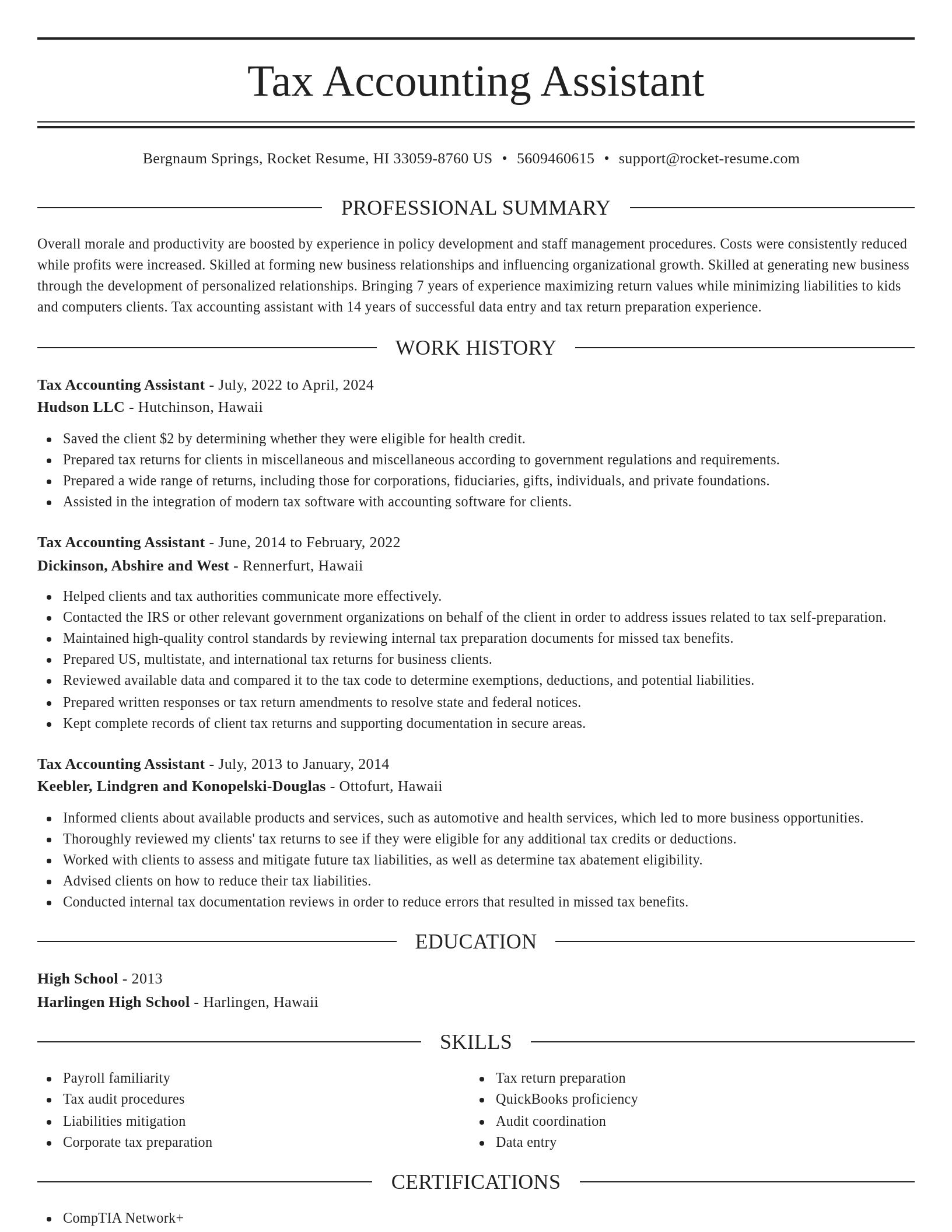 Elegant resume template