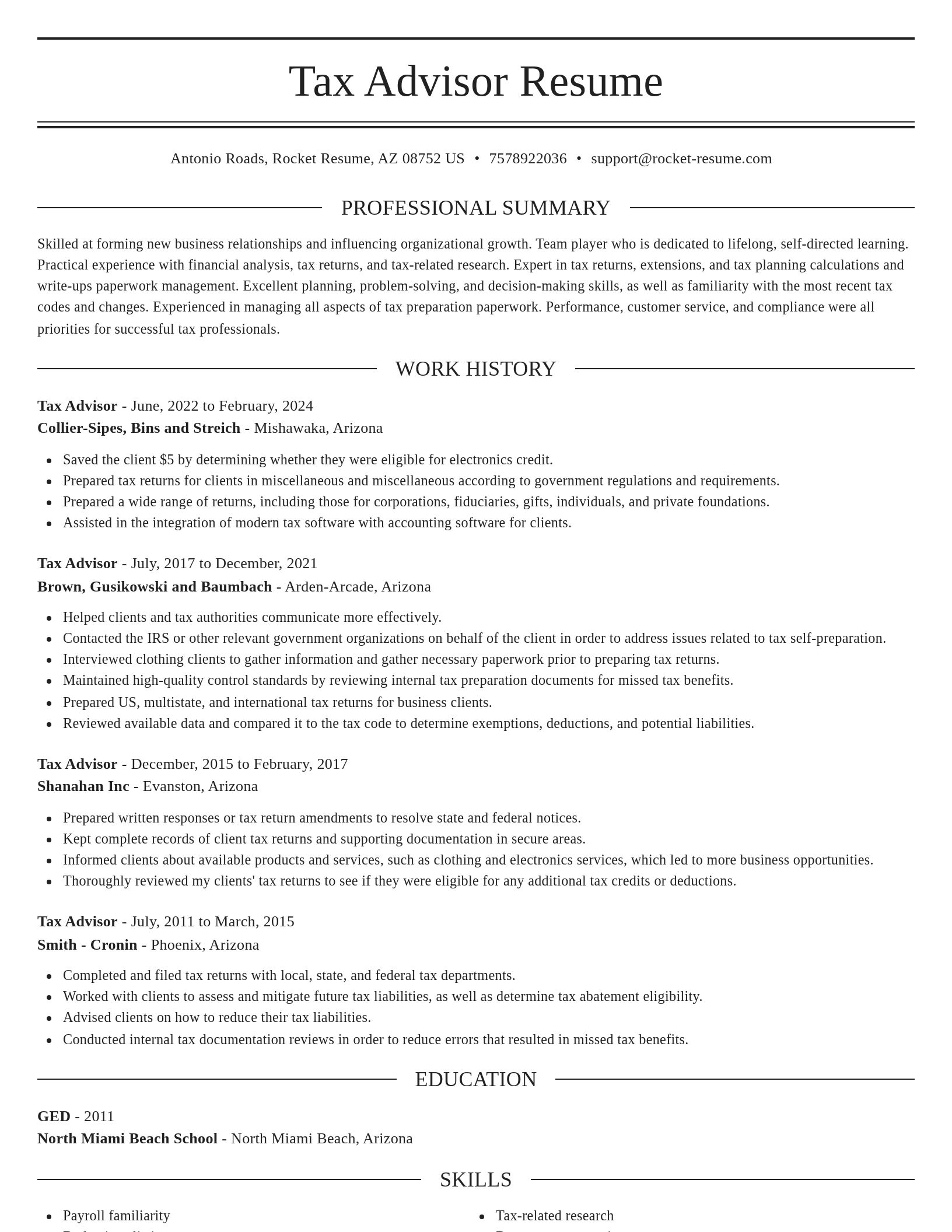 Elegant resume template