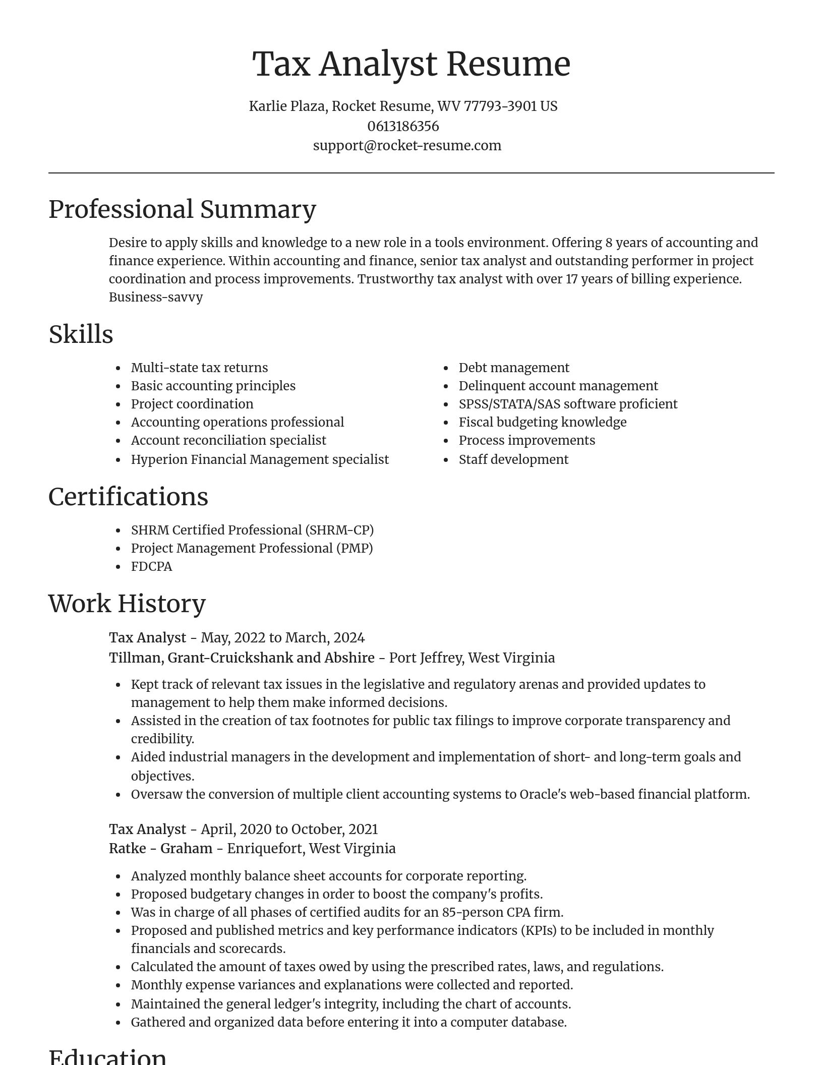 Focal Point resume template