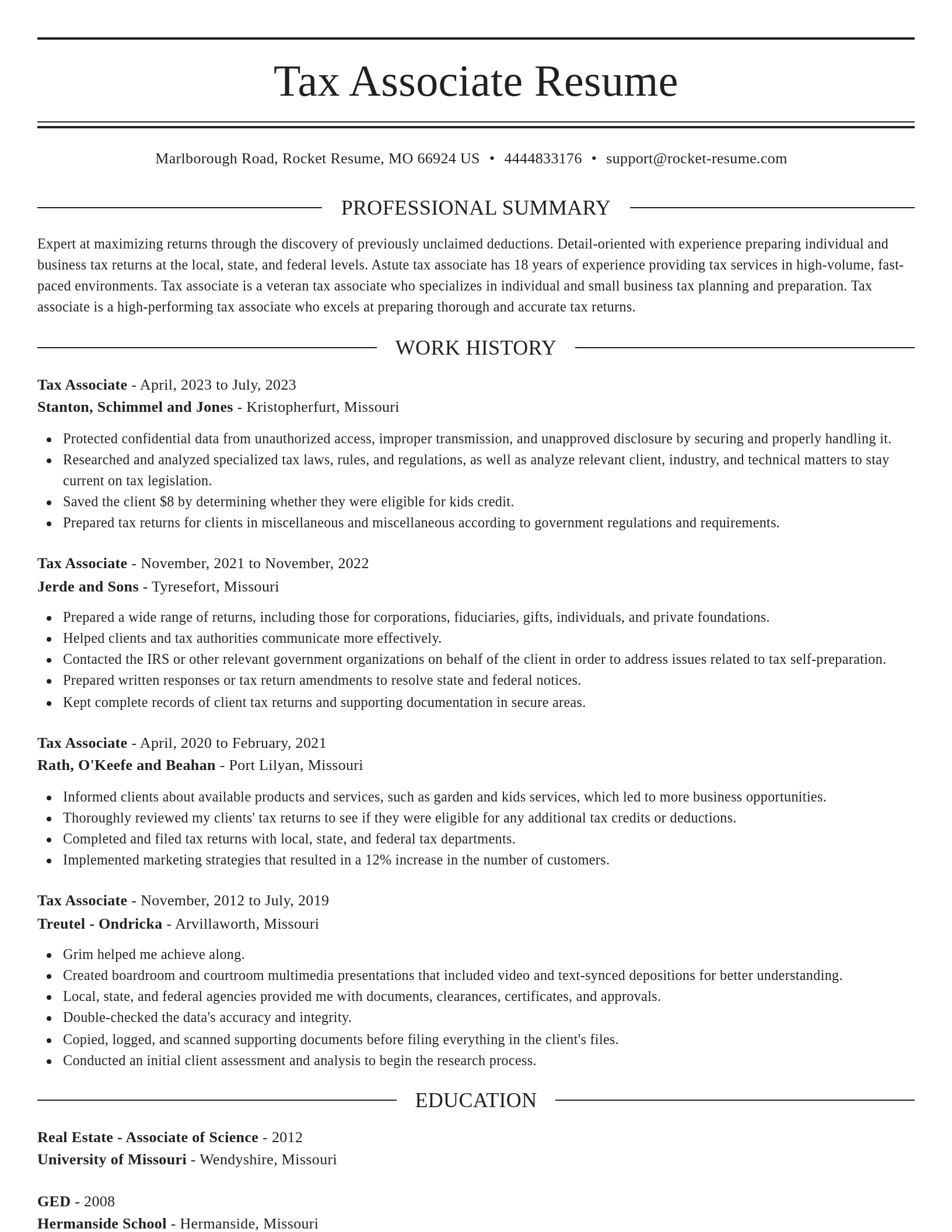 Elegant resume template