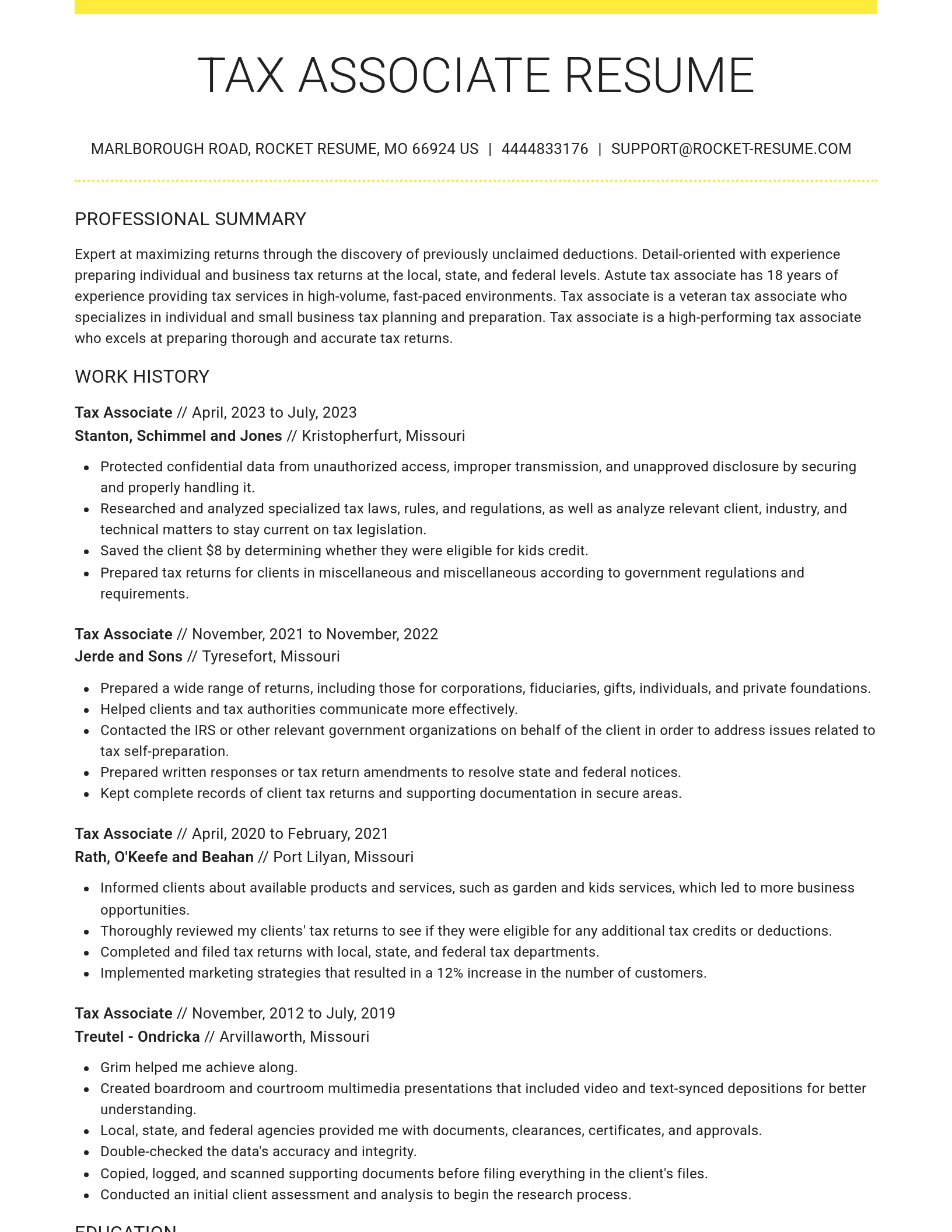 Grand resume template