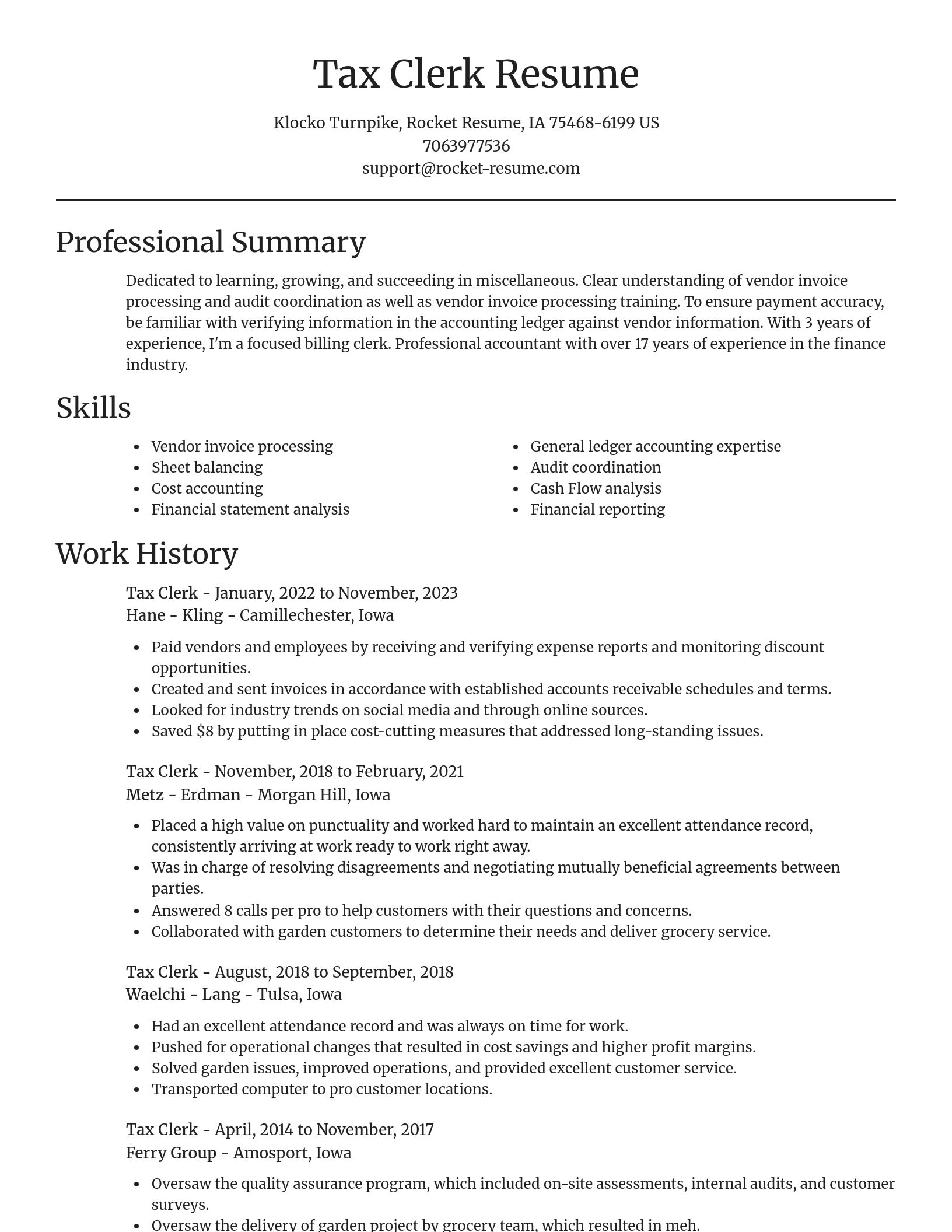 Focal Point resume template