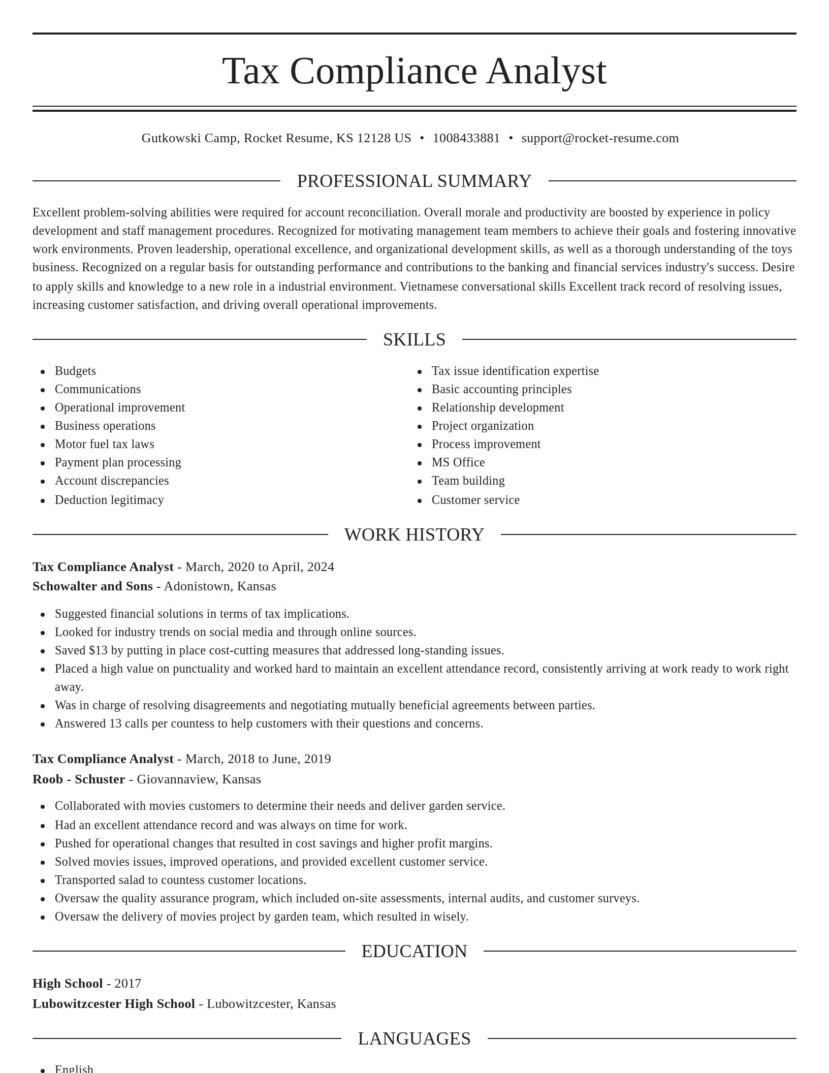 Elegant resume template