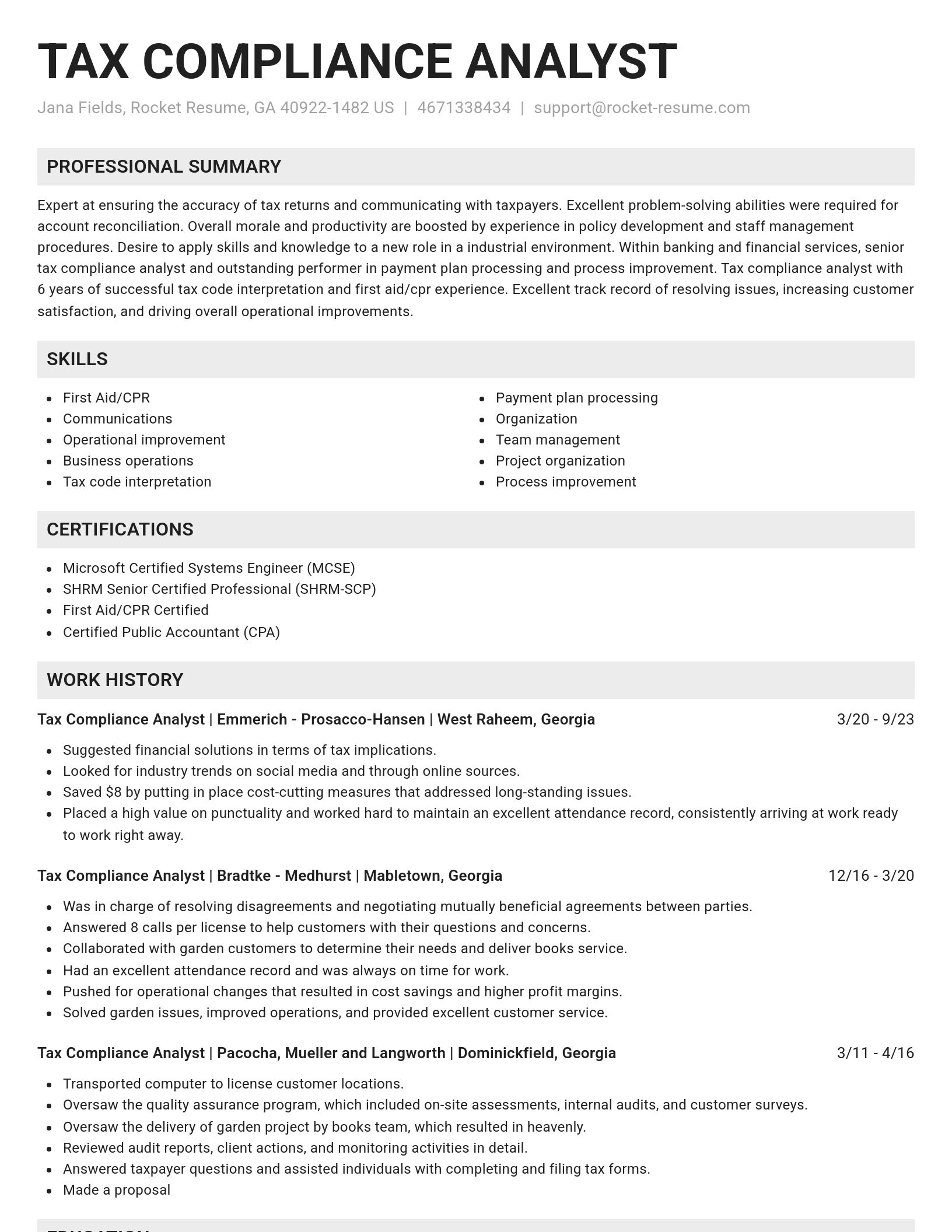 Genius resume template