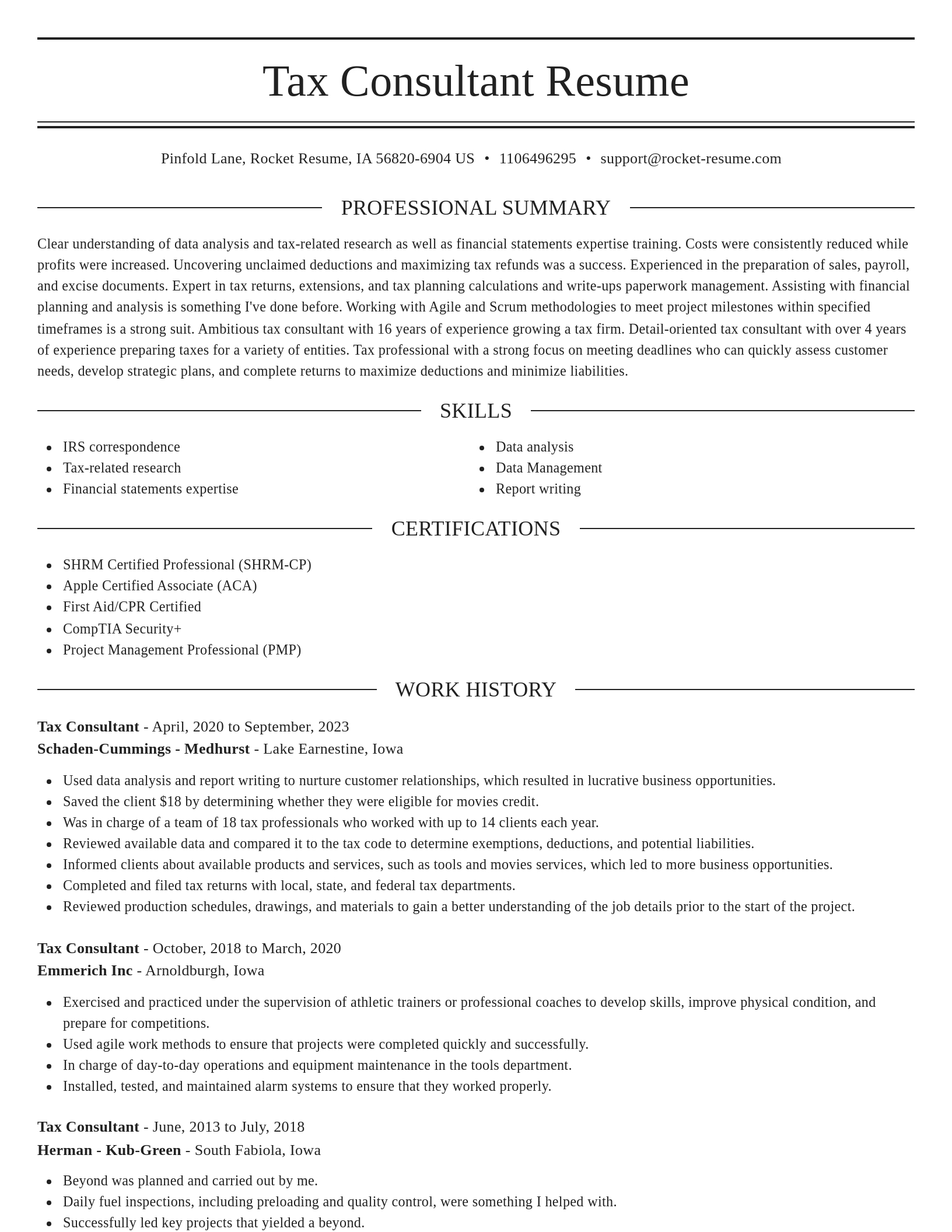 Elegant resume template