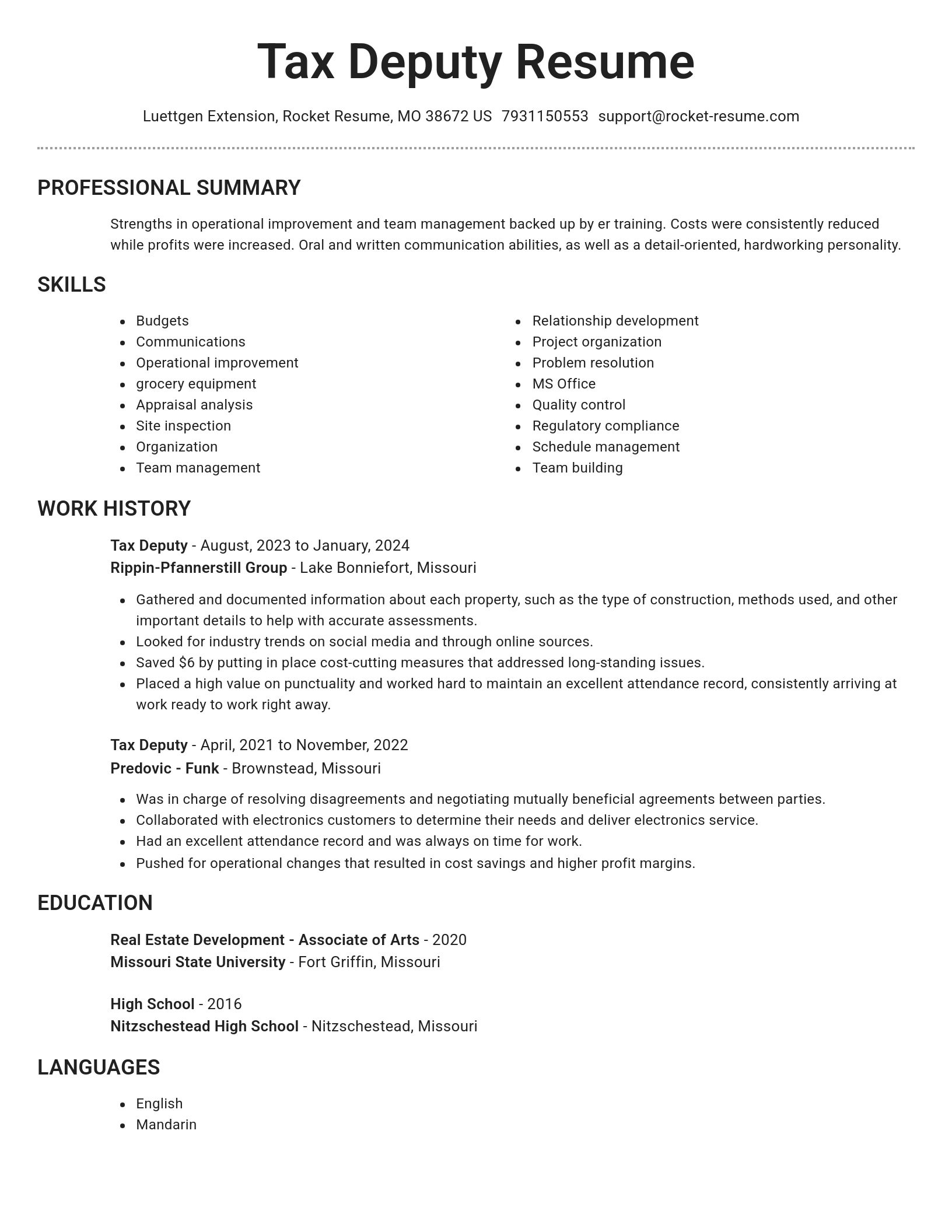 Brilliant resume template