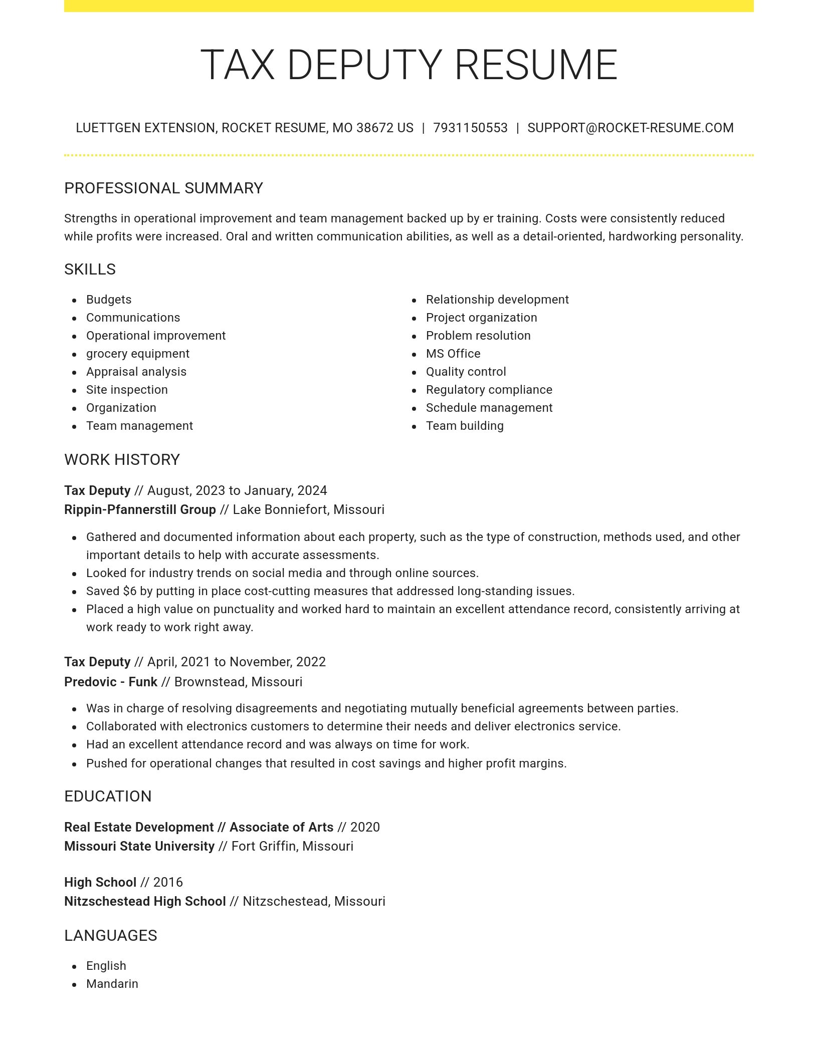 Grand resume template