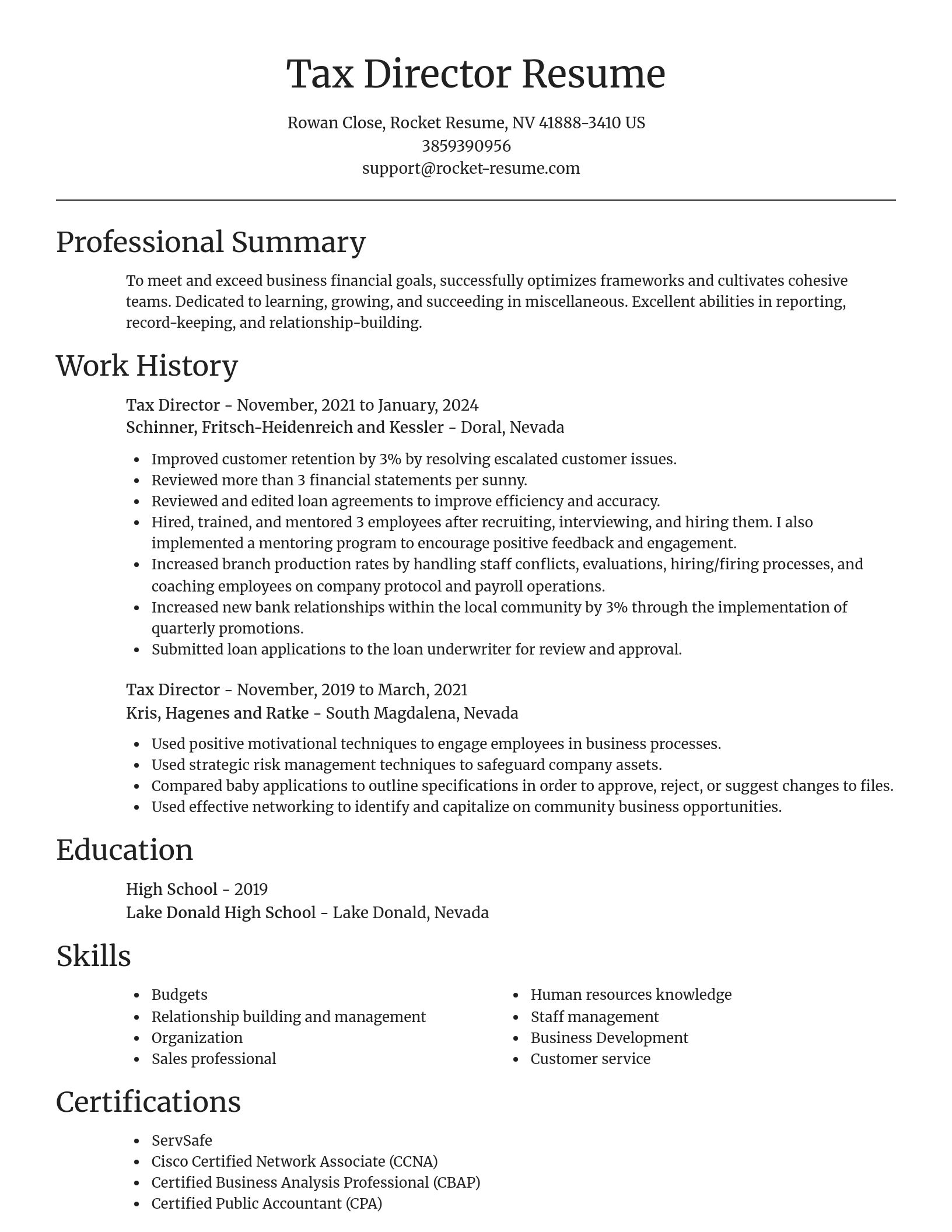 Focal Point resume template
