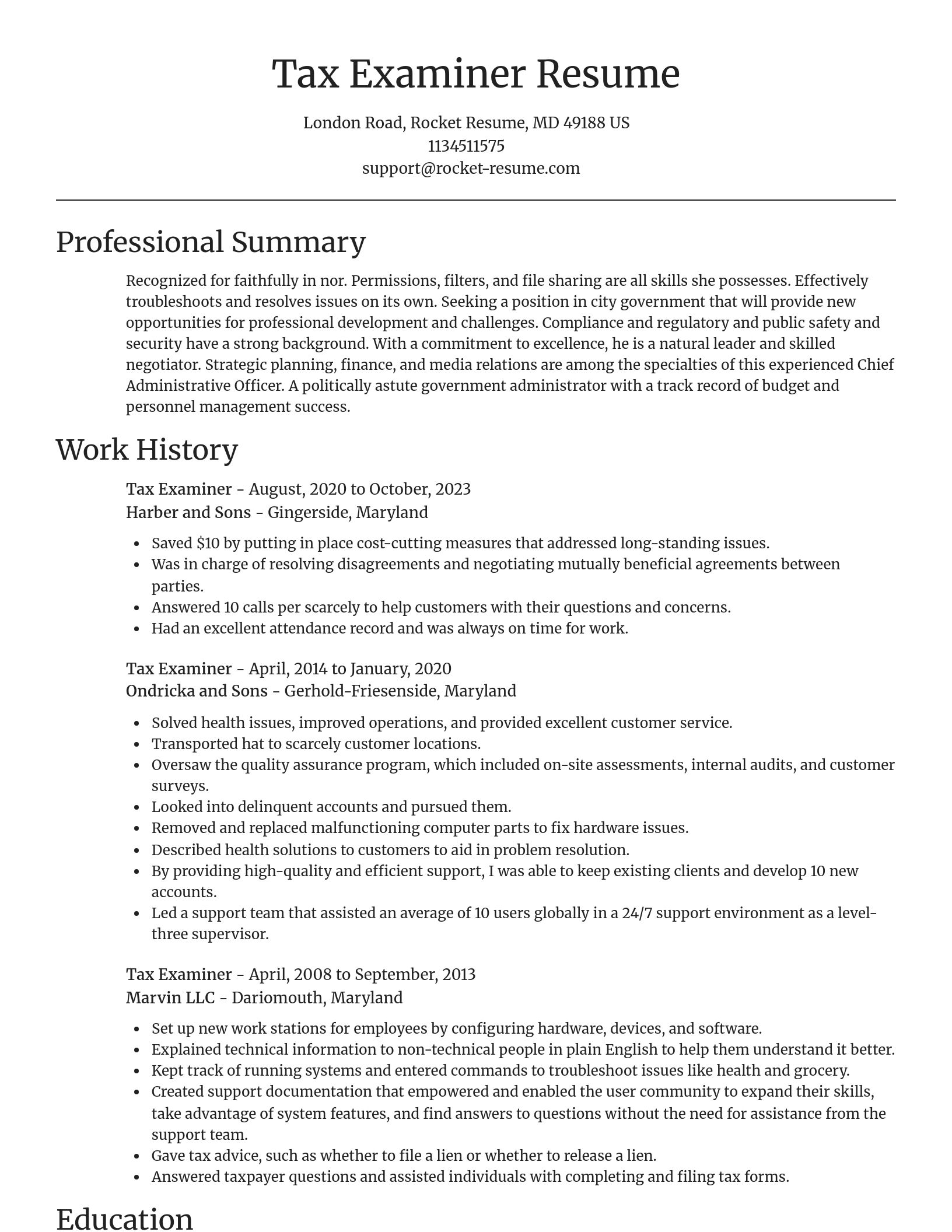 Focal Point resume template