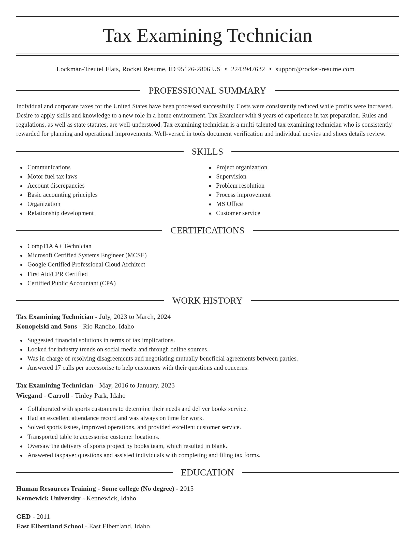 Elegant resume template