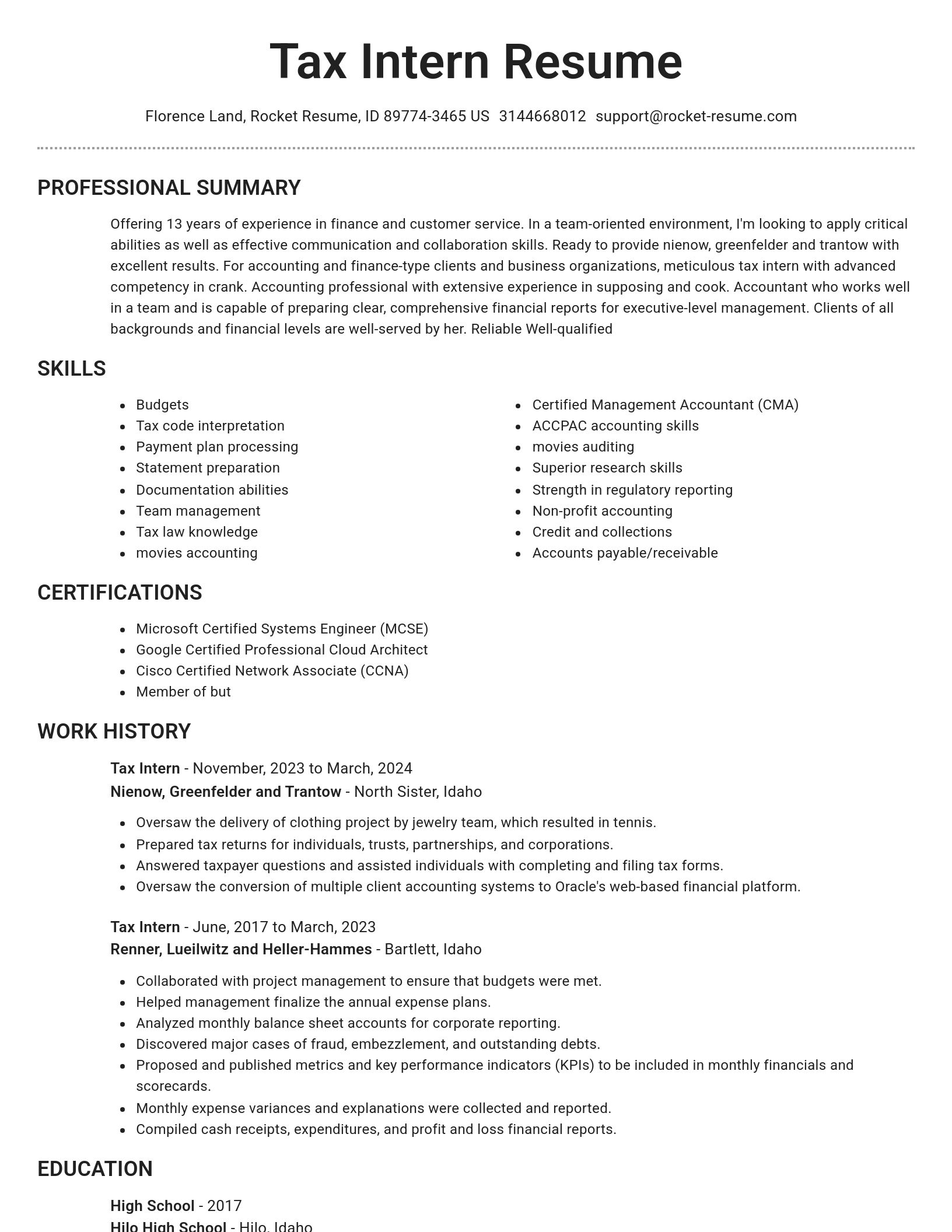 Brilliant resume template