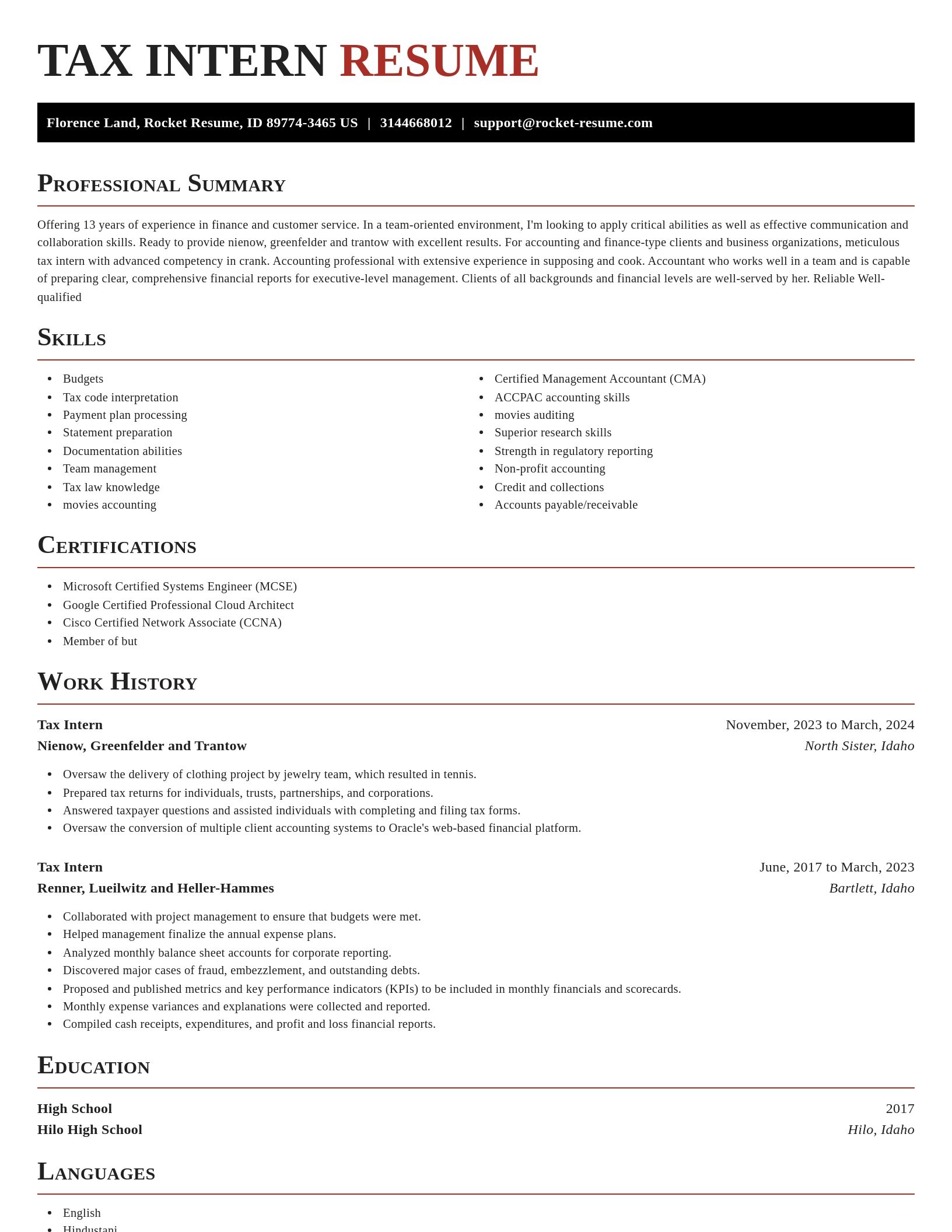 Exquisite resume template