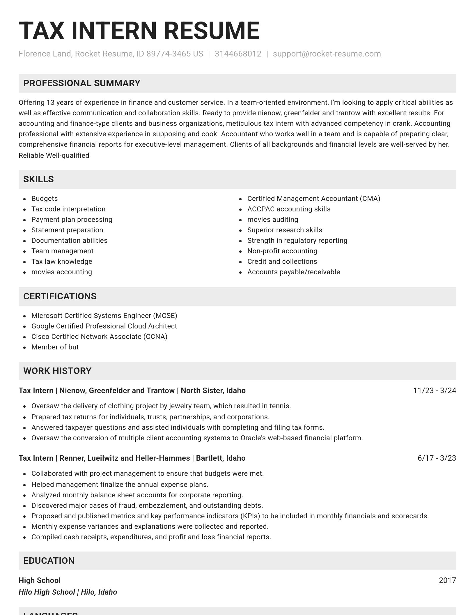 Genius resume template