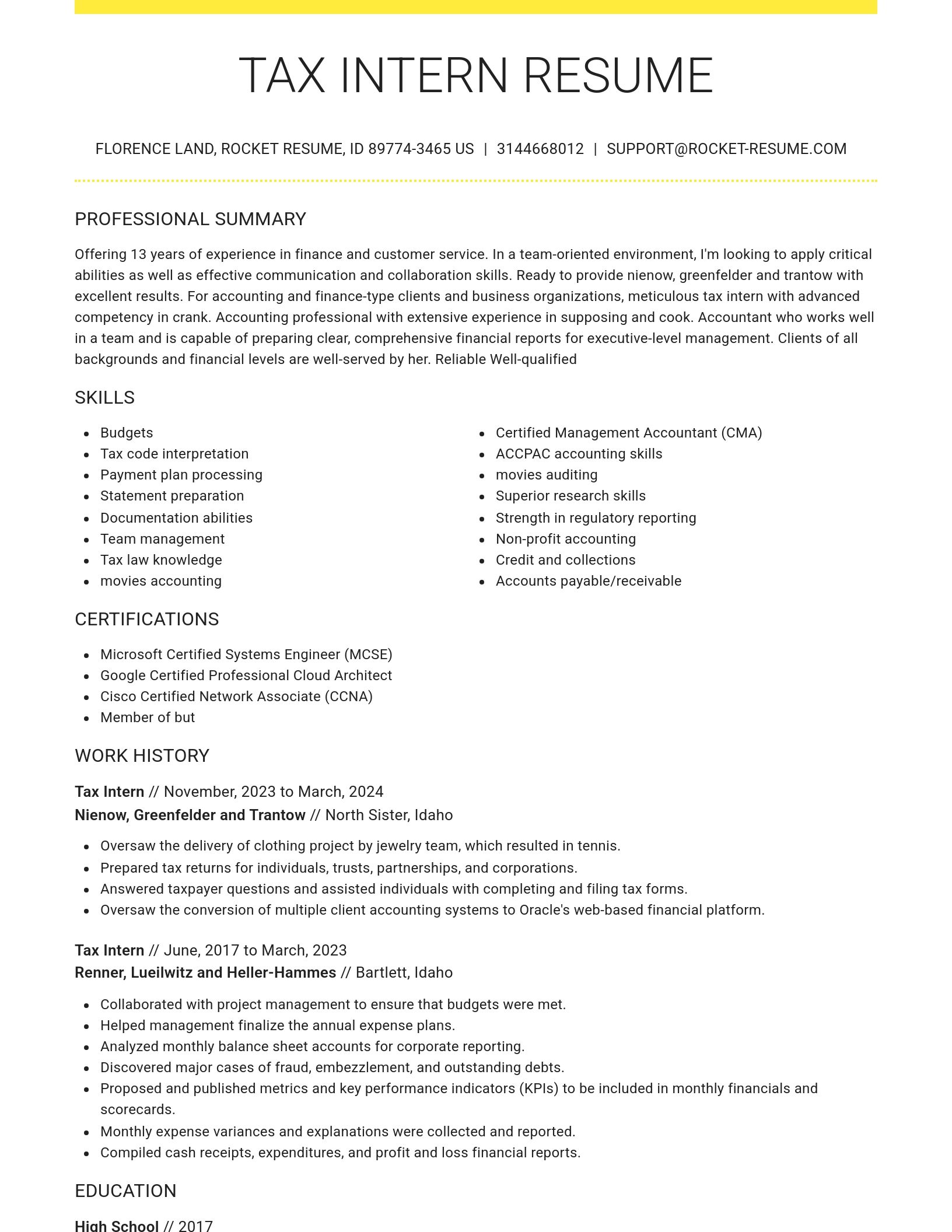 Grand resume template