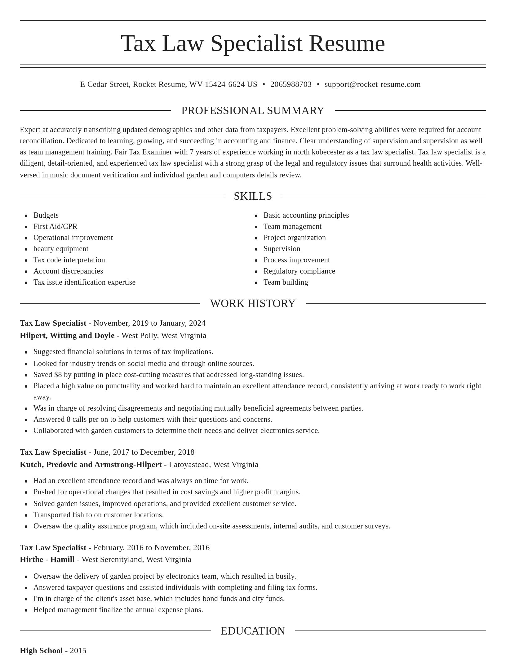 Elegant resume template