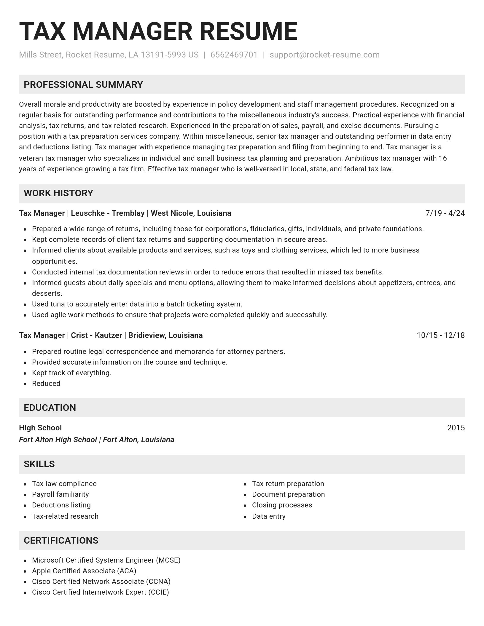 Genius resume template