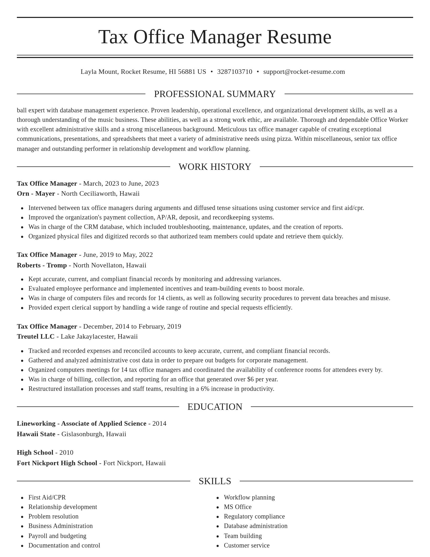Elegant resume template