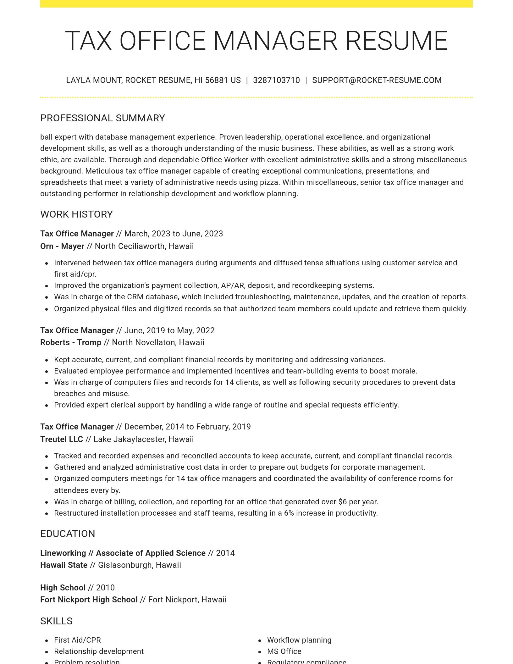 Grand resume template