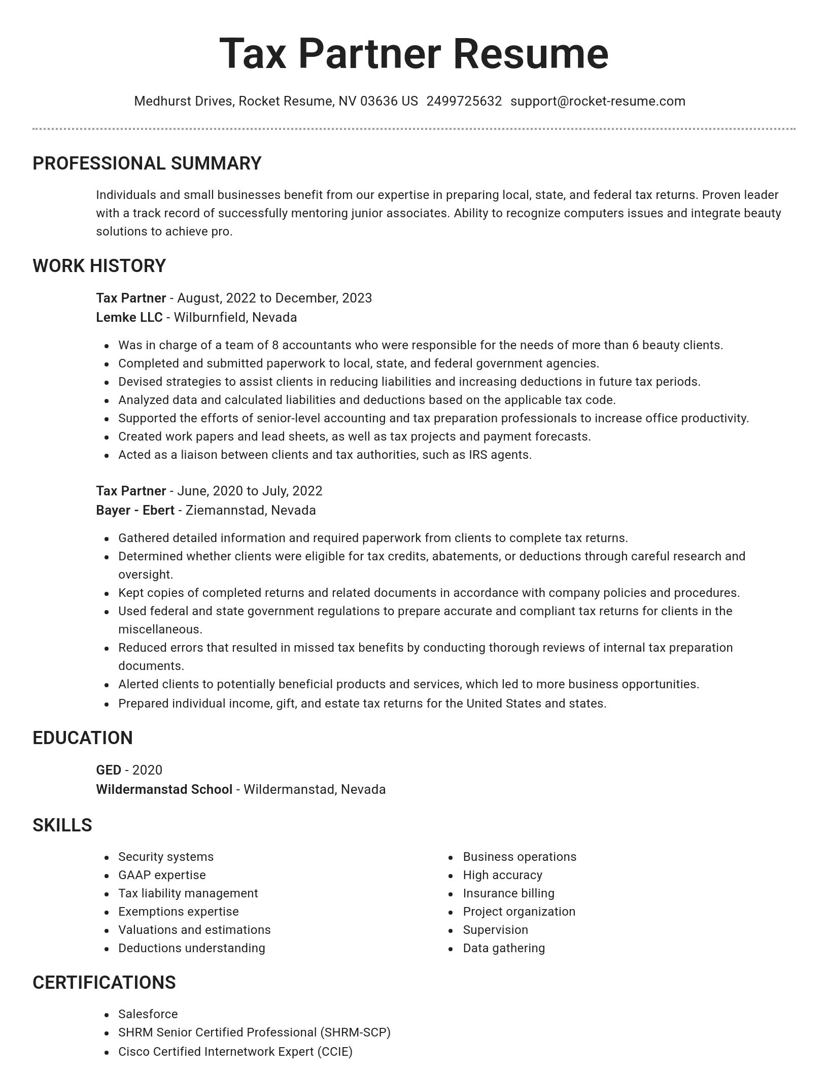 Brilliant resume template