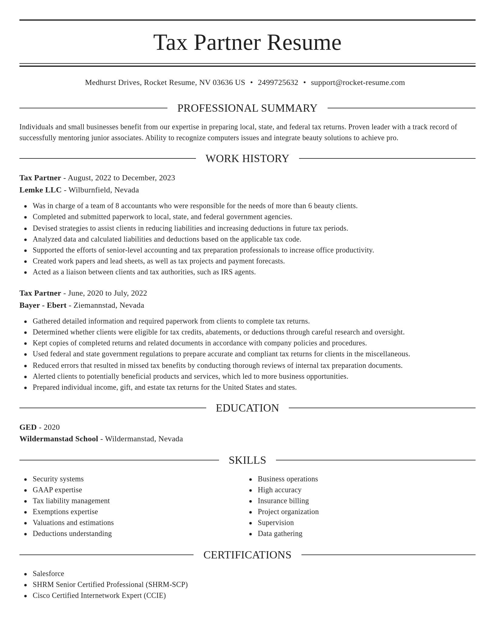 Elegant resume template